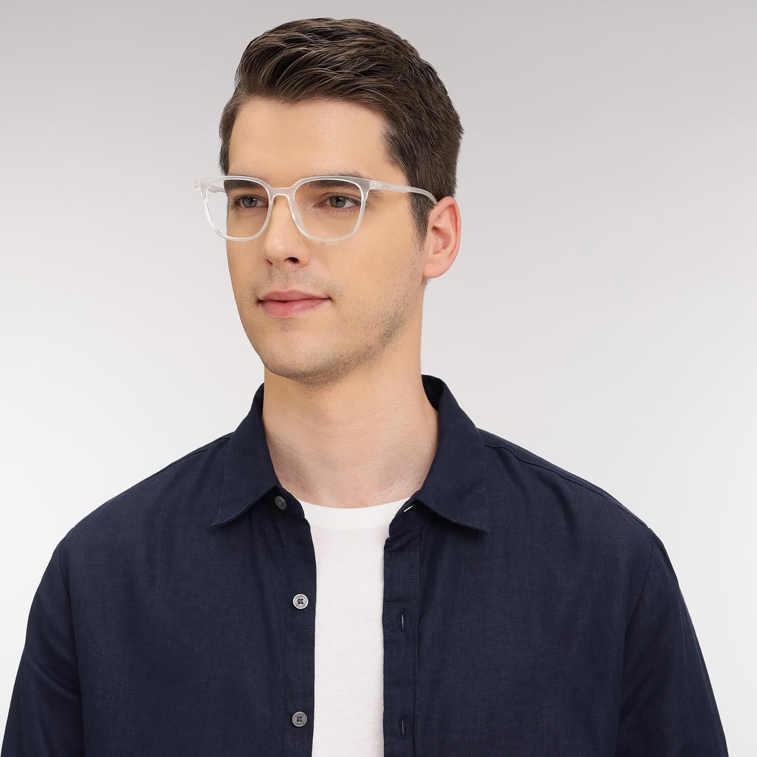 LENSKART BLU | Zero Power Blue Cut & Antiglare Computer Eyeglasses | Gaming Glasses | Wayfarer For Men & Women | Large | LB E13740