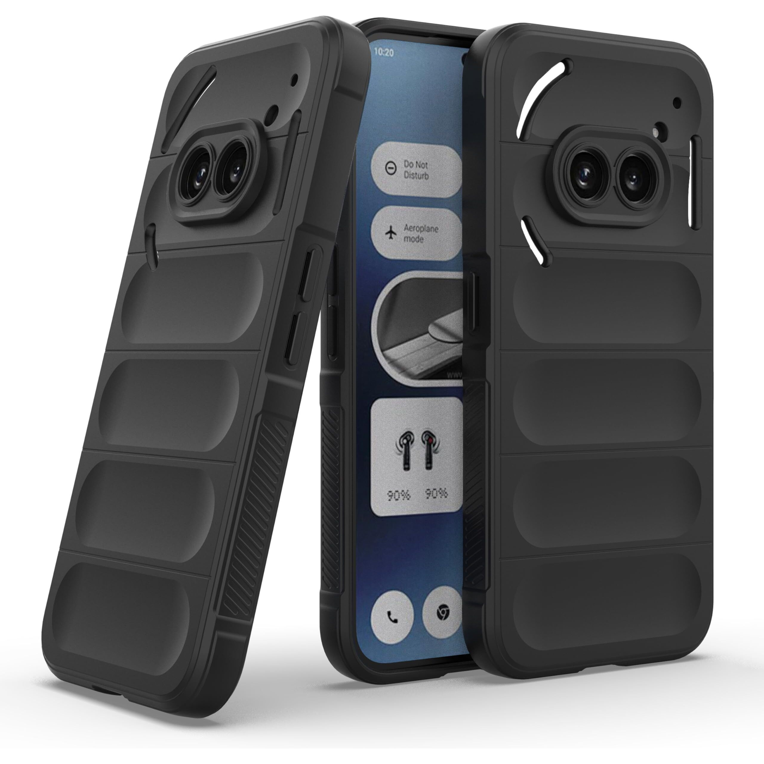 Zapcase Back Case Cover for Nothing Phone 2a 5G | Compatible for Nothing Phone 2a 5G Back Case Cover | Liquid Silicon Case for Nothing Phone 2a 5G with Camera Protection|Black