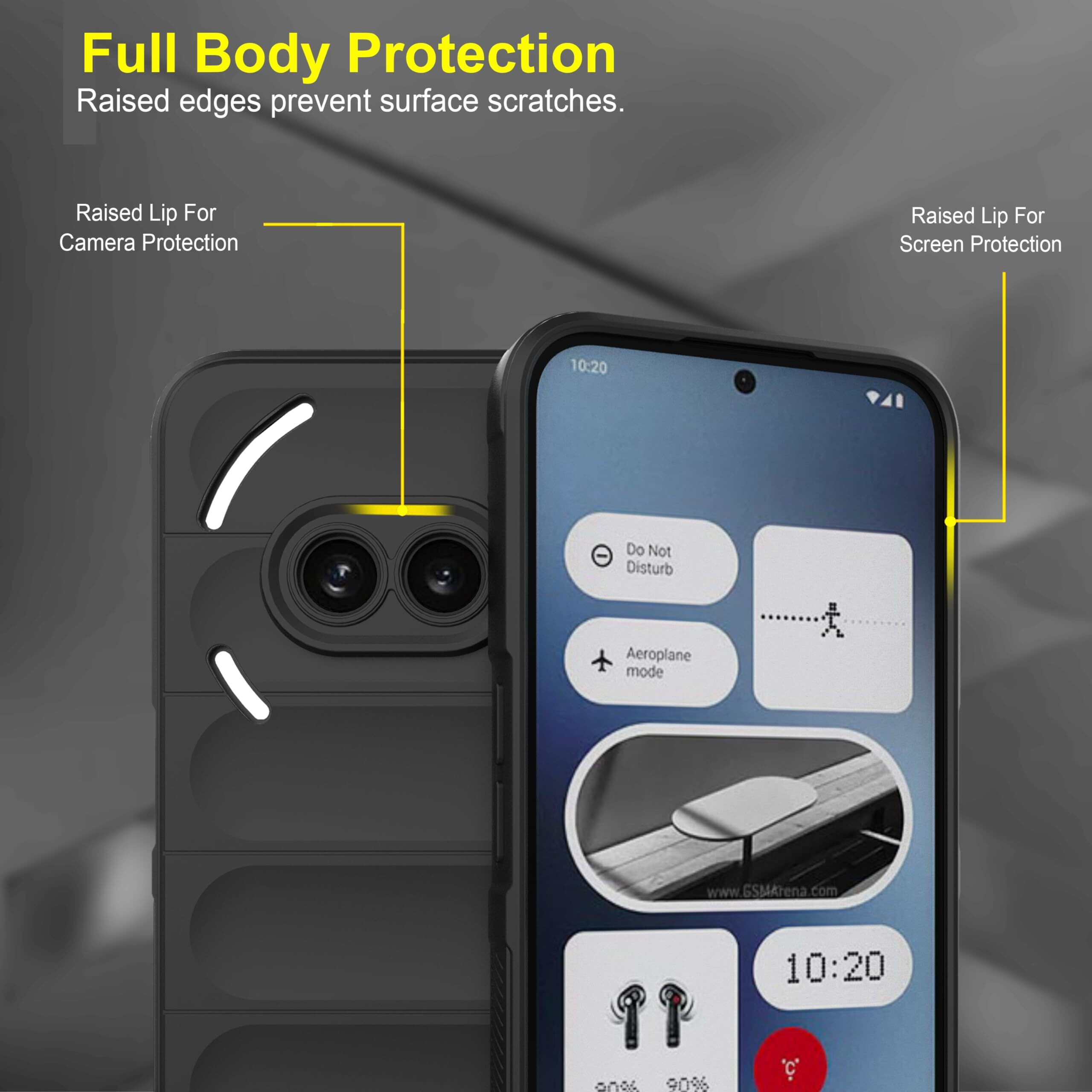 Zapcase Back Case Cover for Nothing Phone 2a 5G | Compatible for Nothing Phone 2a 5G Back Case Cover | Liquid Silicon Case for Nothing Phone 2a 5G with Camera Protection|Black