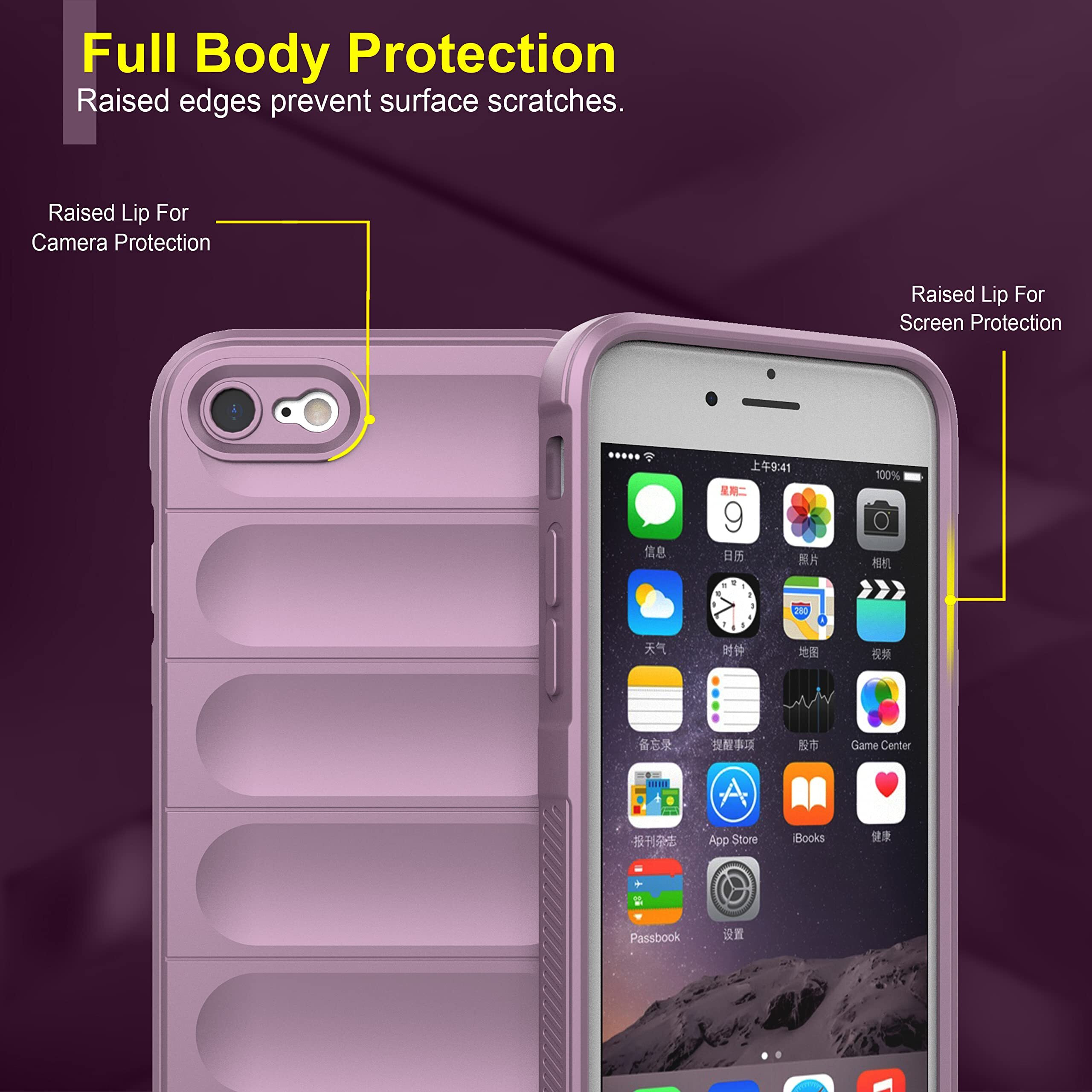 Zapcase Back Case Cover for iPhone 7/8 / SE 2020 | Compatible for iPhone 7/8 / SE 2020 Back Cover | Liquid Silicon Case for iPhone 7/8 / SE 2020 with Camera Protection |Lavender