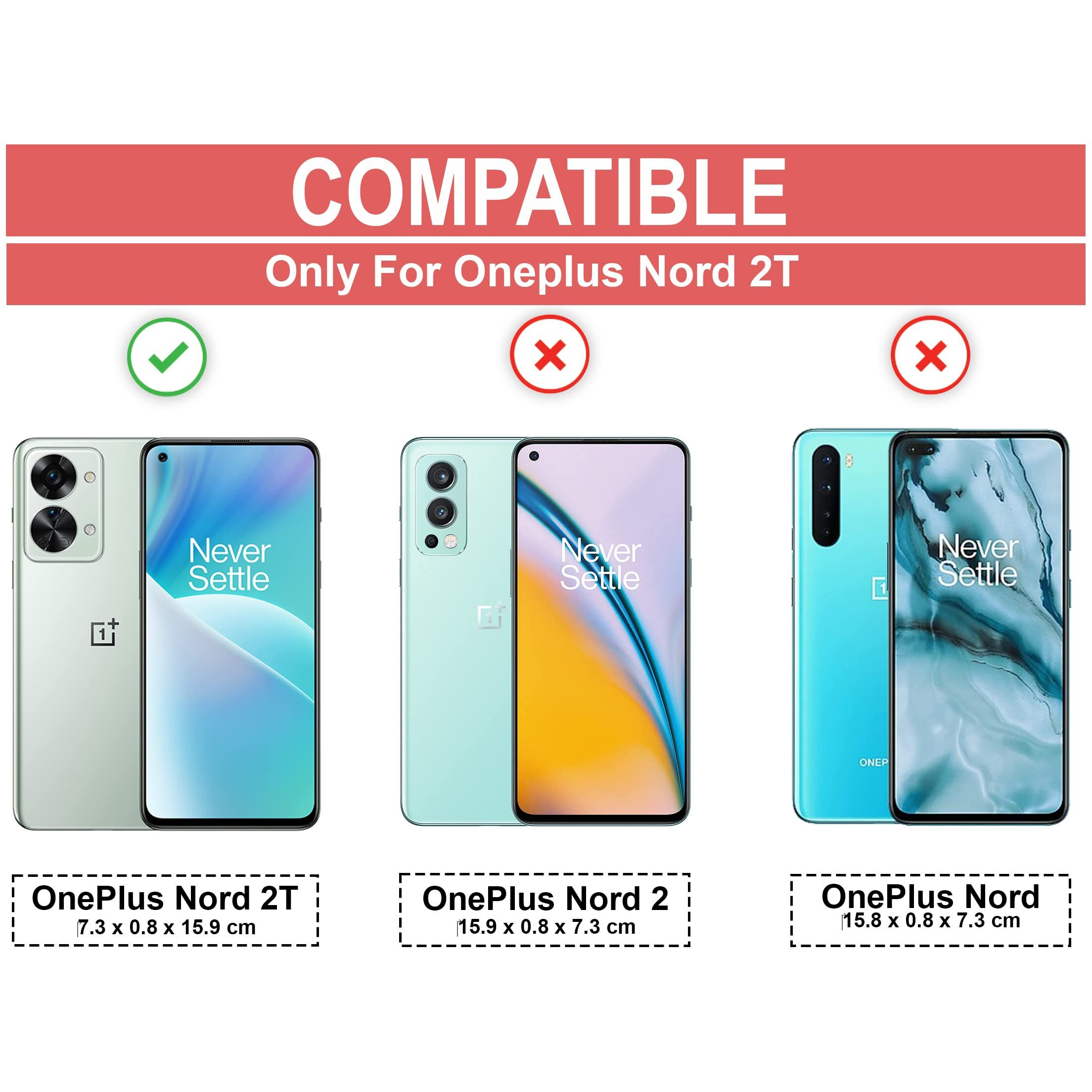 CEDO OnePlus Nord 2T (5G) Back Case Cover | Camera Protection Shockproof Bumper-Edge | Acrylic Crystal Clear 360 Degree Protection TPU+PC | Transparent Eagle Back Case Cover (Black)