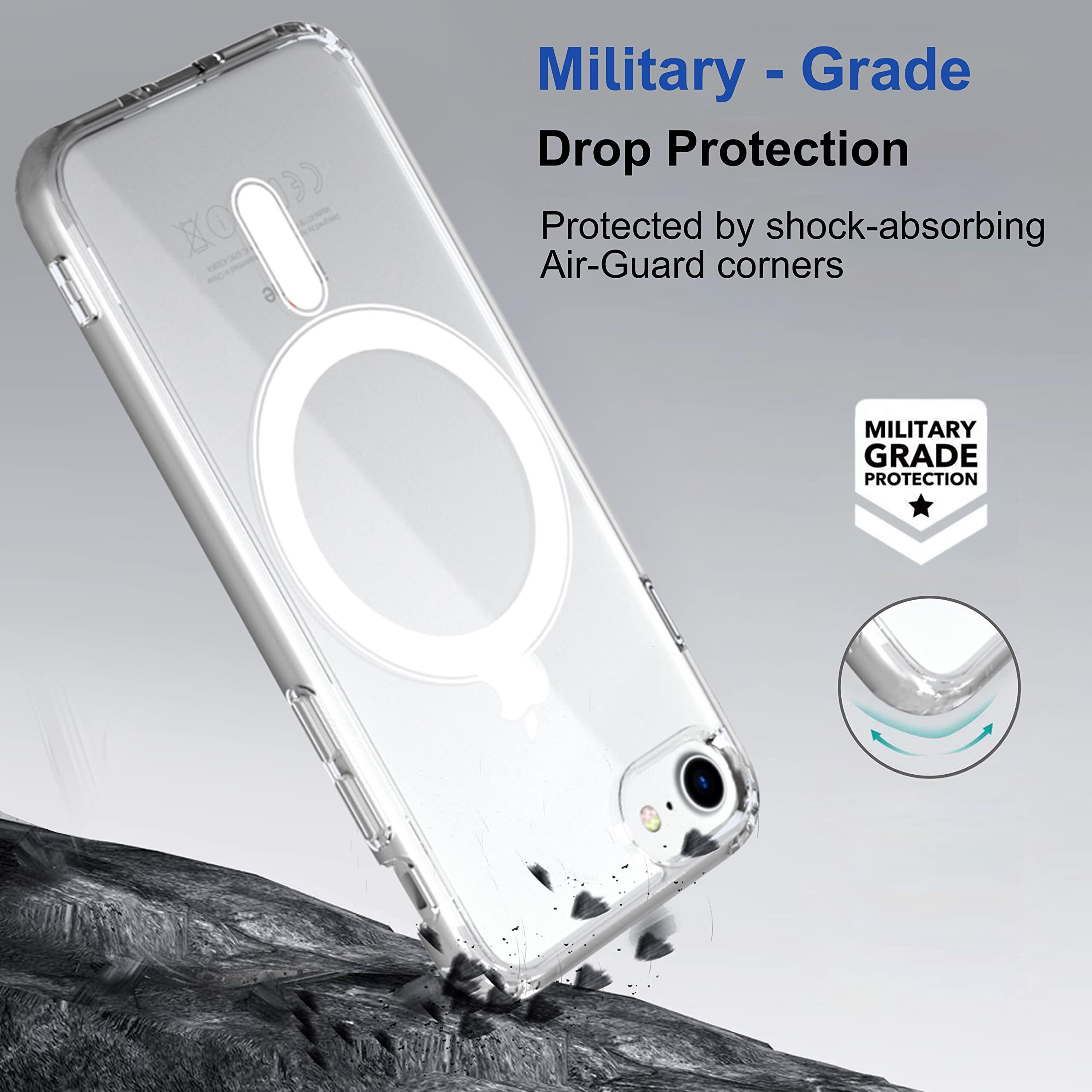Zapcase Back Case Cover for iPhone 7/8 / SE 2020 | Compatible for iPhone 7/8 / SE 2020 Back Case Cover | Compatible with MagSafe | Scratch-Resistant Back Case Cover | Clear