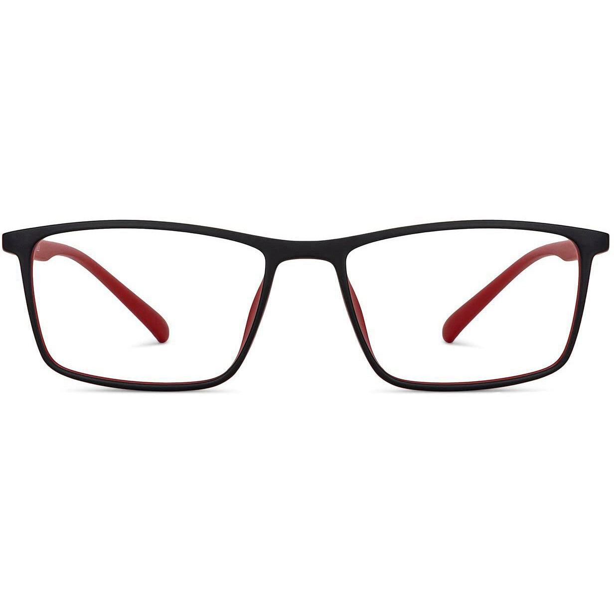 LENSKART BLU | Zero Power Bluecut & Antiglare Computer Eyeglasses | Gaming Glasses | Black Full Rim Rectangle For Men and Women | Large | LB E14255