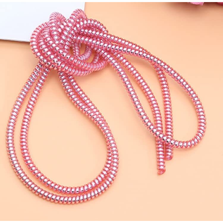 GadgetBite Ultimate Cable Protector | Spiral Cable Protector 1.5 Meter/Cable Protector 150 cm | Plastic Cord Wire Charger Winder for iPhone and Android Charging Cables (Silver).