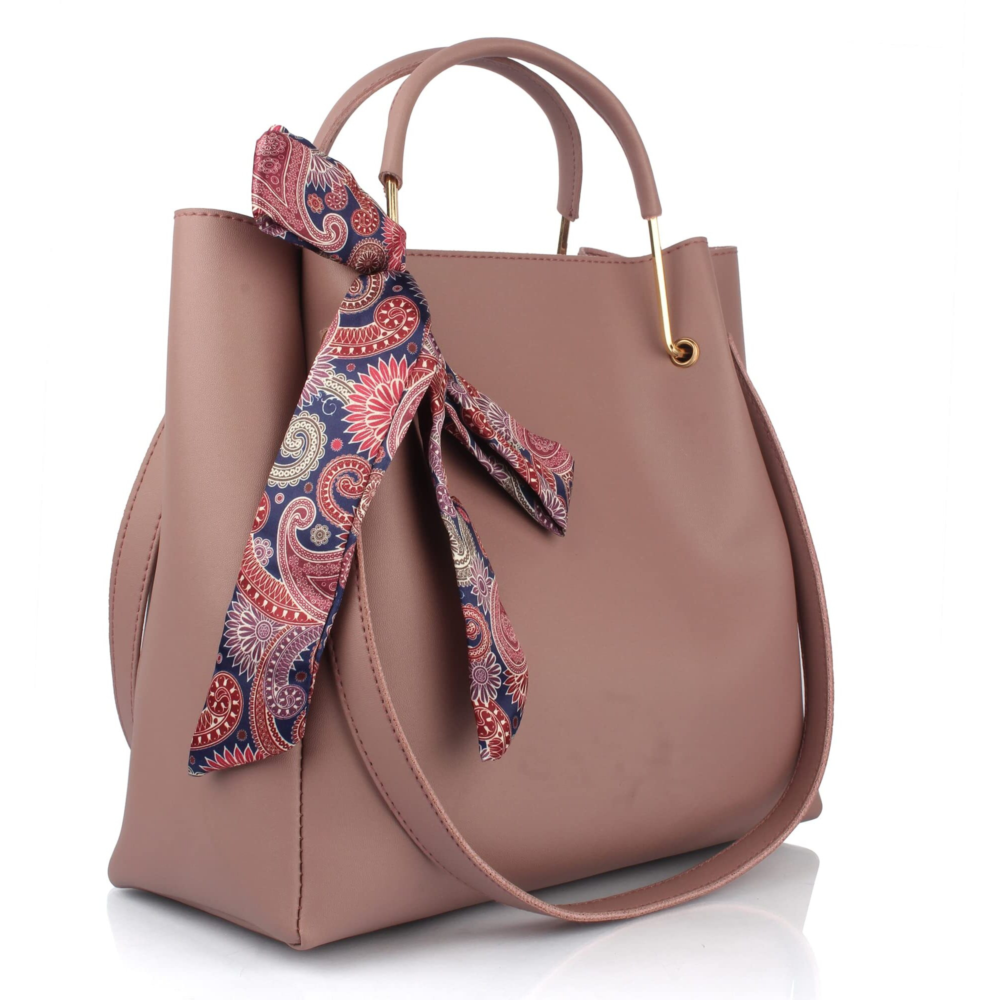 Mammon Women Handbags Combo (4-bib-Ribn) (Pink)