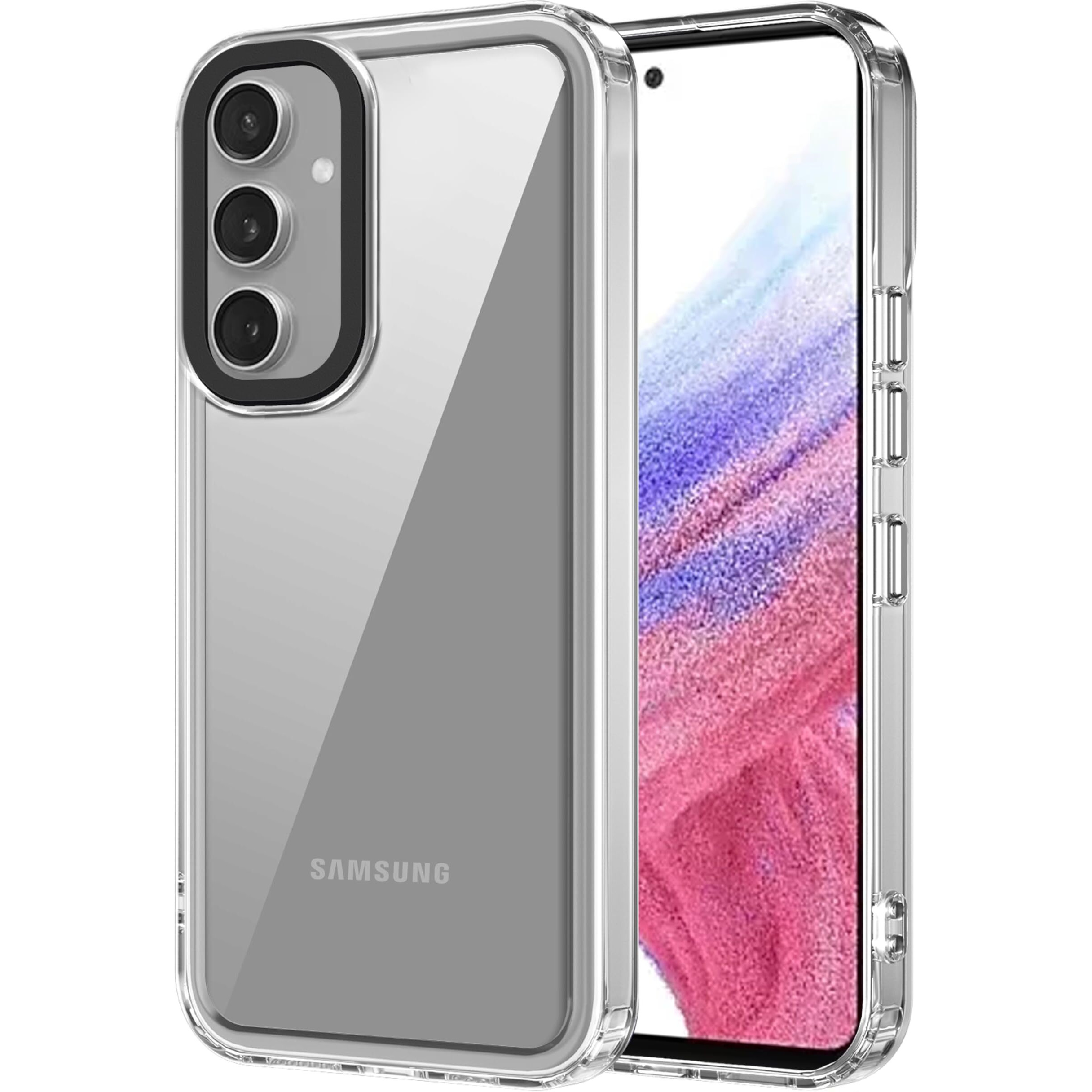 Zapcase Back Case Cover for Samsung Galaxy A55 5G | Compatible for Samsung Galaxy A55 5G Back Case Cover | Case Cover for Samsung Galaxy A55 5G with Camera Protection | (TPU + PC | Transparent)