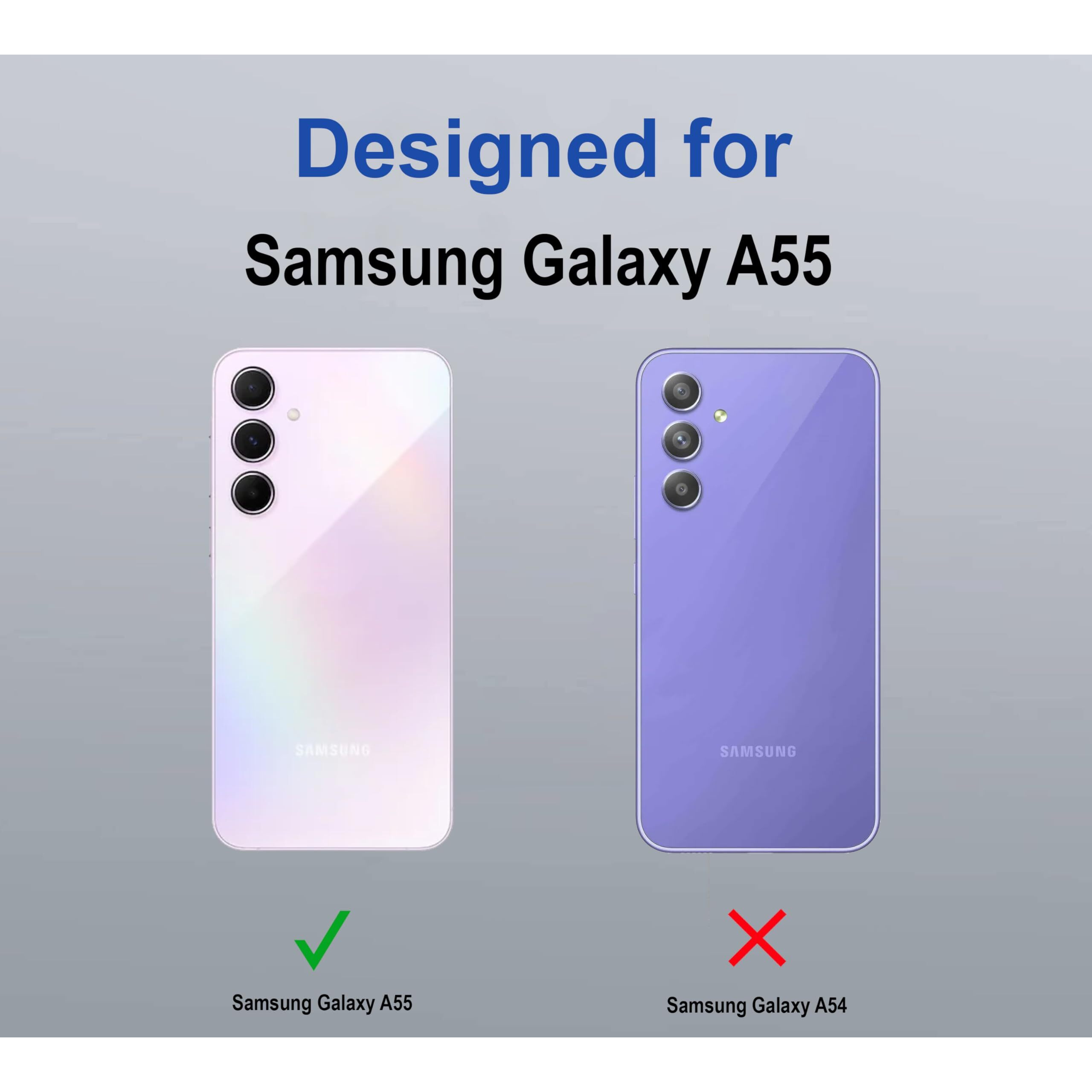 Zapcase Back Case Cover for Samsung Galaxy A55 5G | Compatible for Samsung Galaxy A55 5G Back Case Cover | Case Cover for Samsung Galaxy A55 5G with Camera Protection | (TPU + PC | Transparent)