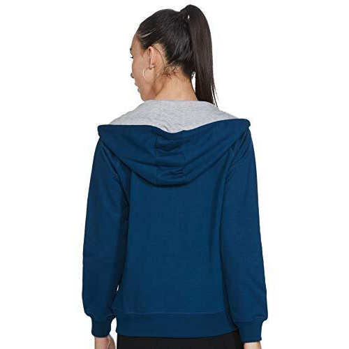 Amazon Brand - Symbol Women's Regular Cotton Blend Hooded Sweatshirt 002_Poseidon Blue_X-Large_Poseidon Blue_XL
