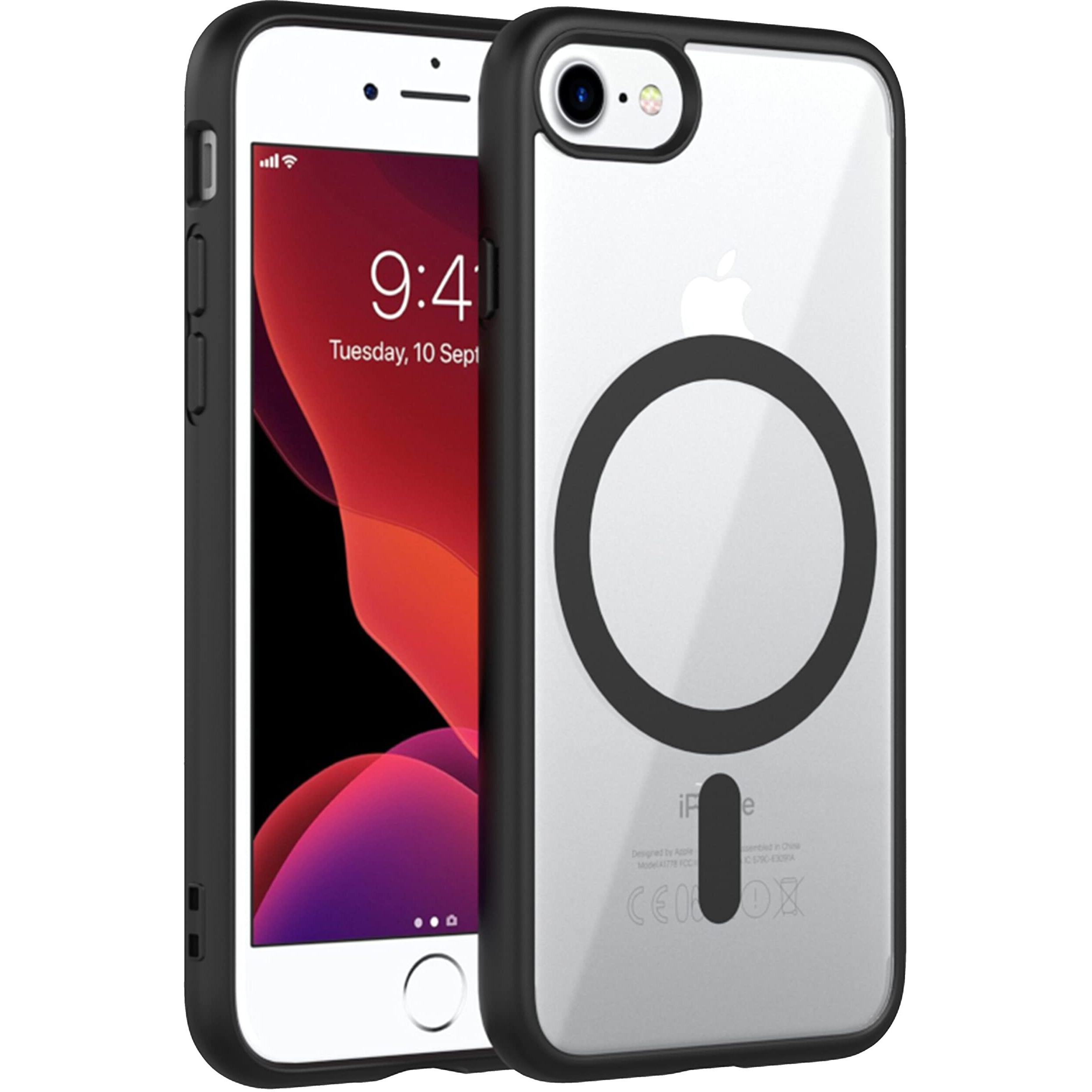Zapcase Back Case Cover for iPhone 7/8 / SE 2020 | Compatible for iPhone 7/8 / SE 2020 Back Case Cover | Scratch-Resistant Back Case Cover | Black