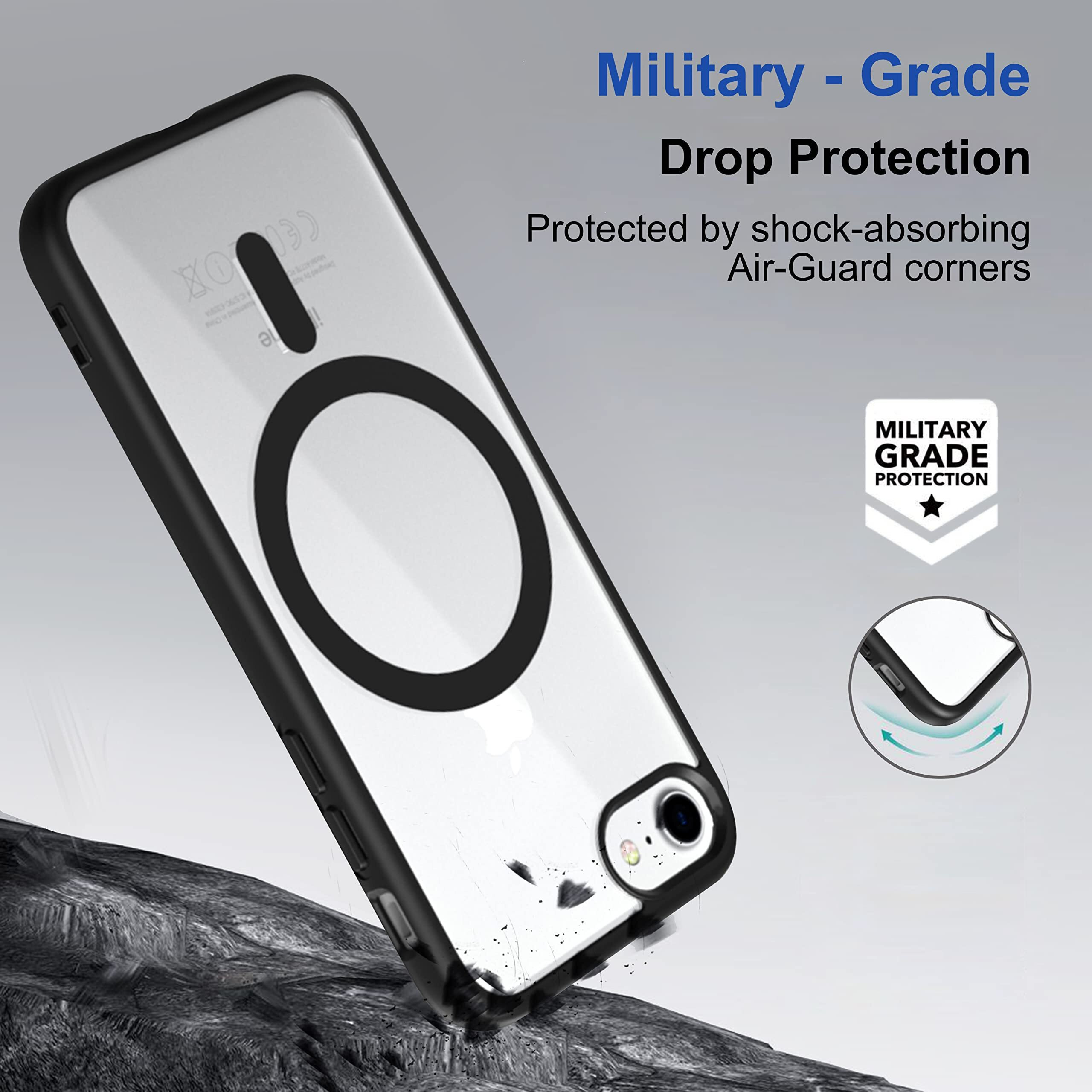 Zapcase Back Case Cover for iPhone 7/8 / SE 2020 | Compatible for iPhone 7/8 / SE 2020 Back Case Cover | Scratch-Resistant Back Case Cover | Black