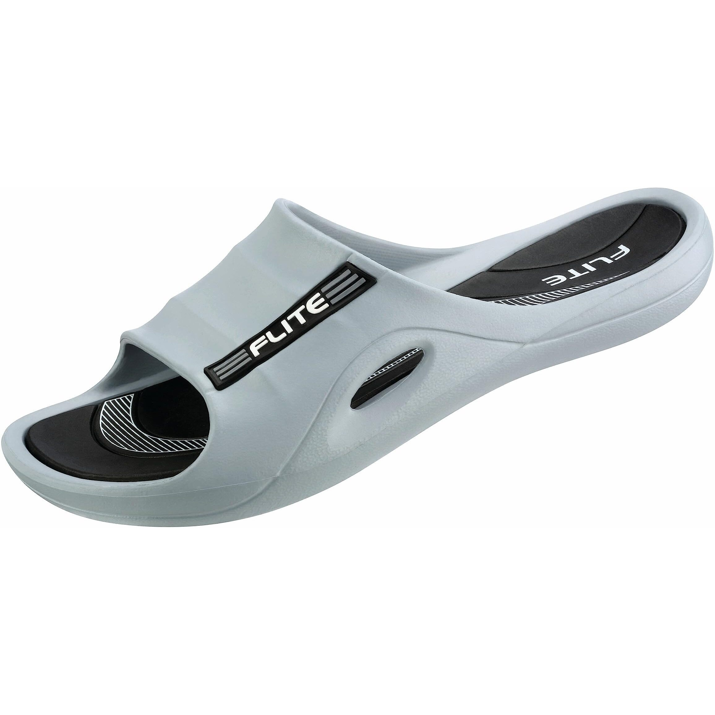 flite Men's Slides/SlipperS for Boys/Flip Flop (Grey, 8)