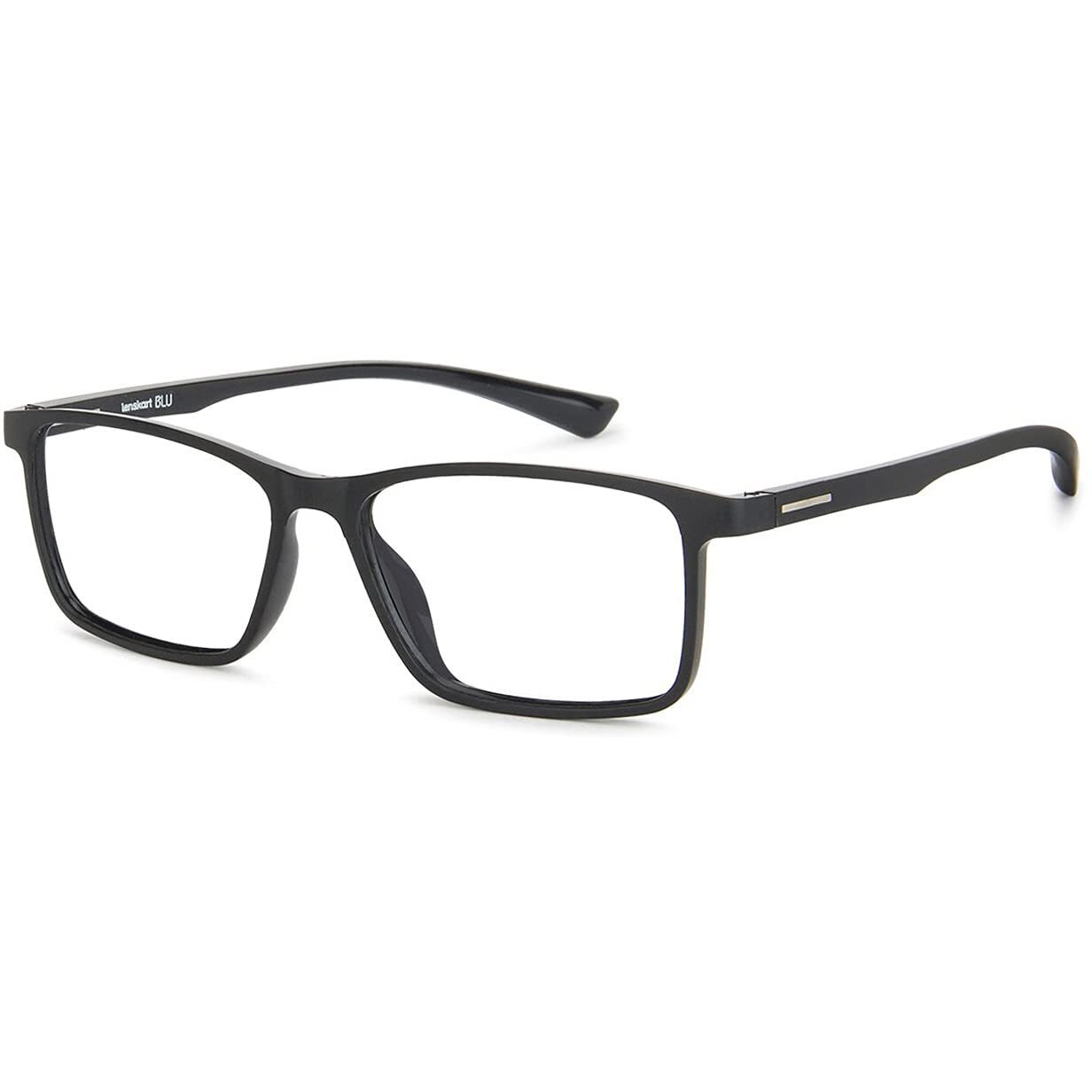 LENSKART BLU | Zero Power Blue Cut Computer Glasses | Gaming Glasses | Anti Glare, Lightweight & Blocks Harmful Rays | UV Protection Specs | Men & Women | Medium | LB E13738