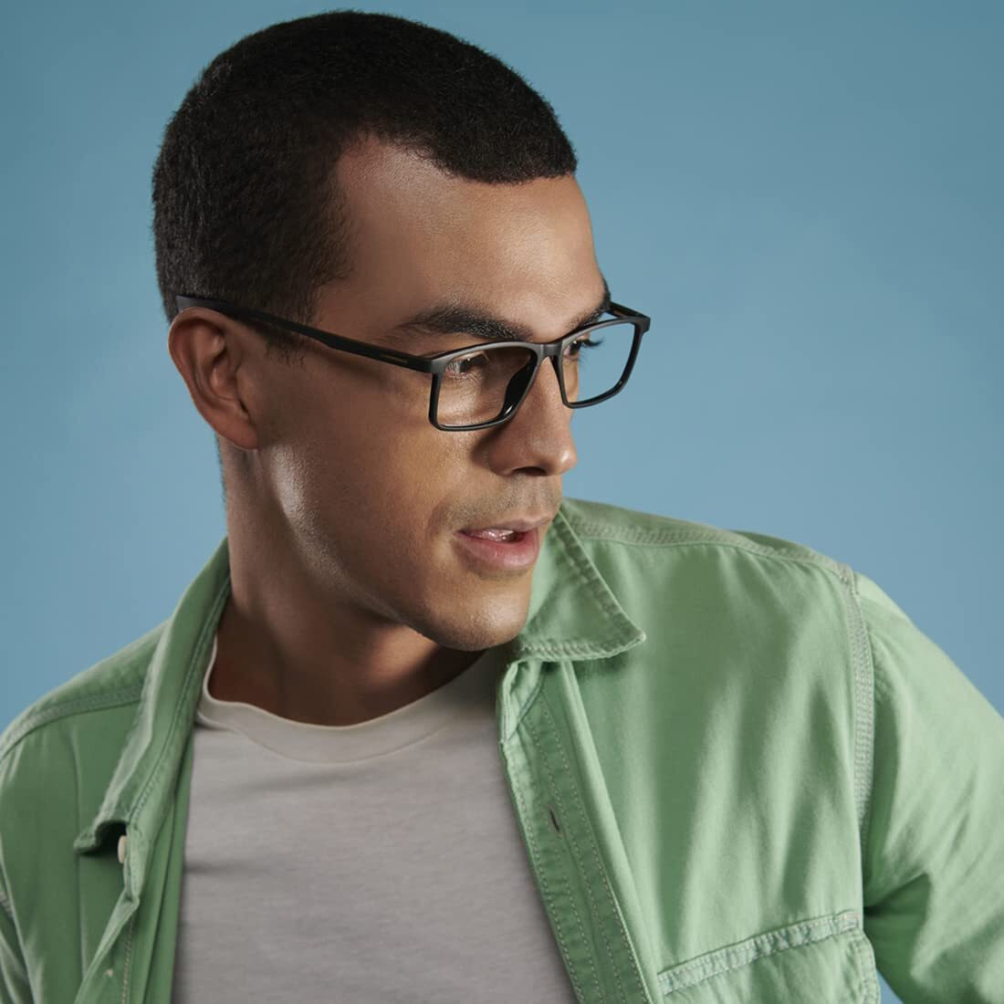 LENSKART BLU | Zero Power Blue Cut Computer Glasses | Gaming Glasses | Anti Glare, Lightweight & Blocks Harmful Rays | UV Protection Specs | Men & Women | Medium | LB E13738