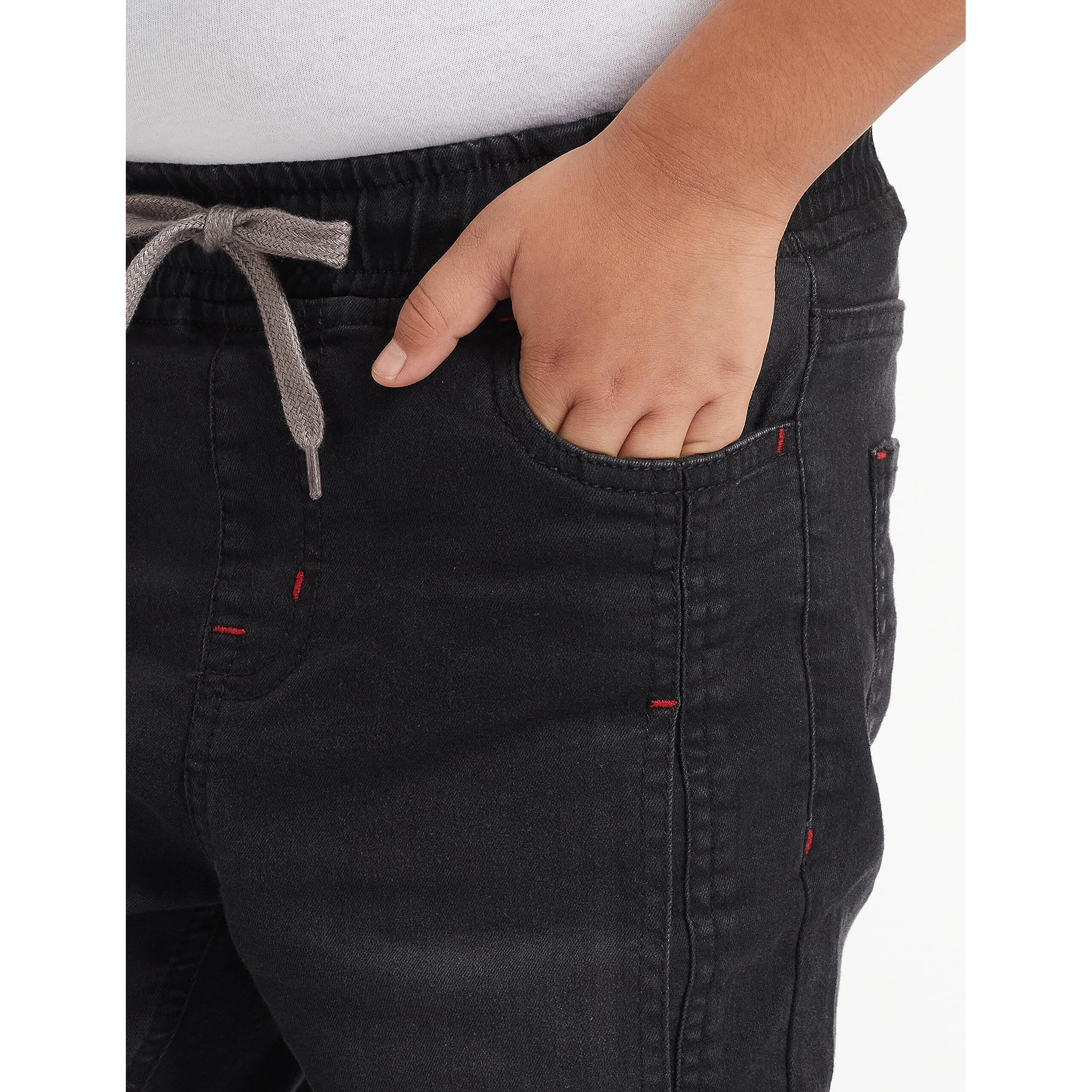 Amazon Brand - Jam & Honey Boys Slim Fit Stretchable Jogger Jeans (Elasticated Waist Band)