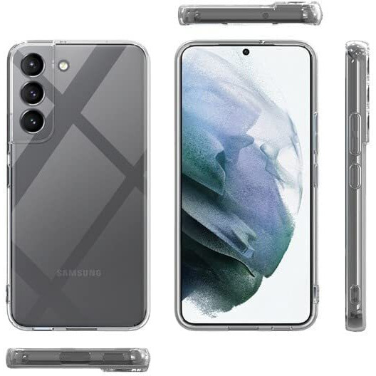 JGD PRODUCTS for Samsung Galaxy S21 FE 5G Premium Transparent Hybrid Soft Slim Dust Proof Back Case Cover with Camera Protection