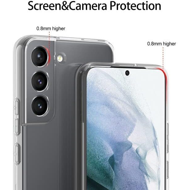 JGD PRODUCTS for Samsung Galaxy S21 FE 5G Premium Transparent Hybrid Soft Slim Dust Proof Back Case Cover with Camera Protection