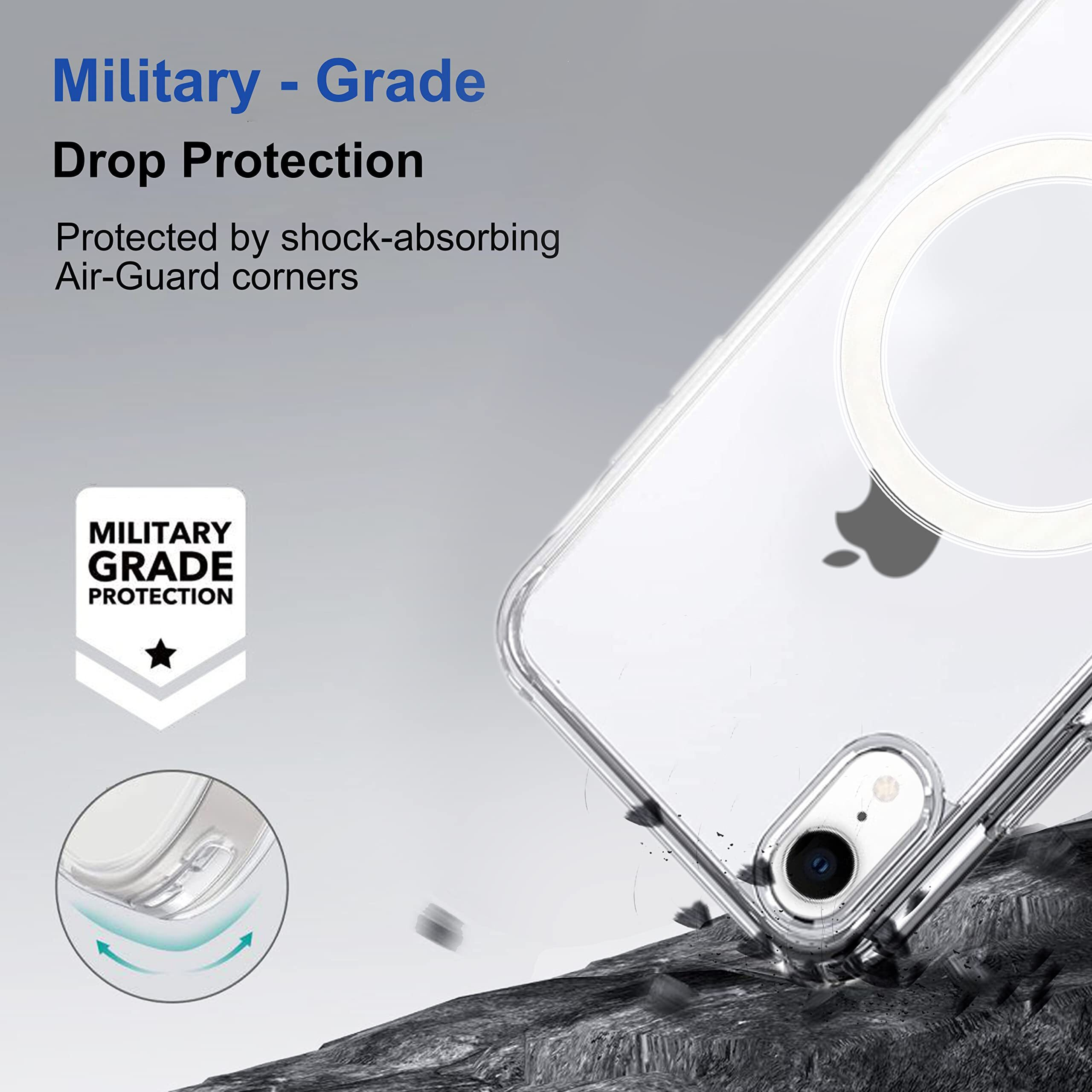 Zapcase Back Case Cover for iPhone XR | Compatible for iPhone XR Back Case Cover | Compatible with MagSafe | Scratch-Resistant Back Case Cover | Clear