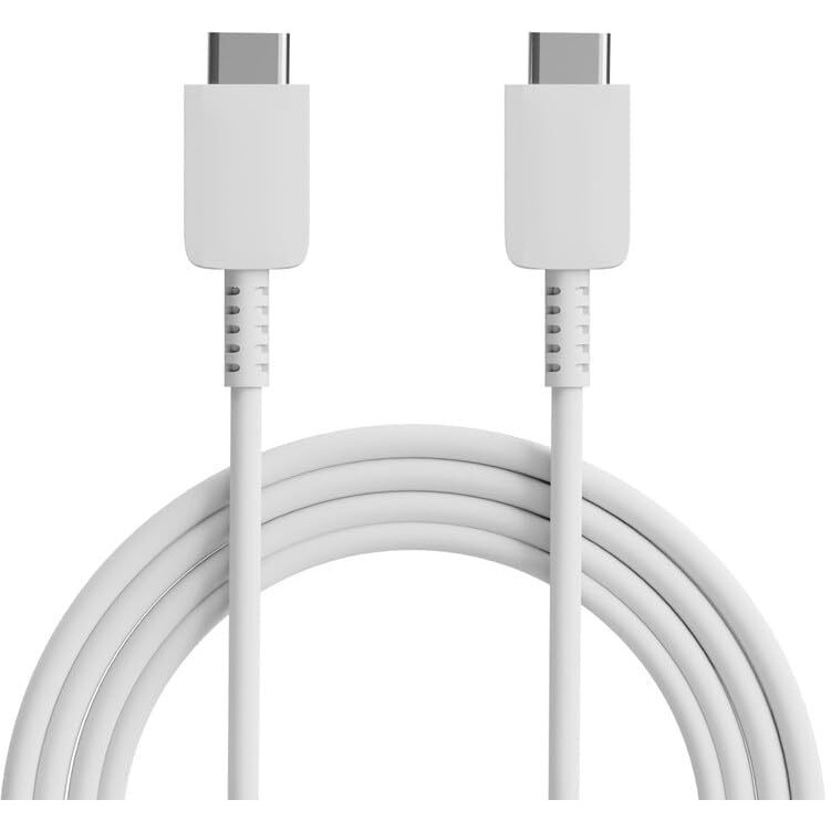 Basesailor Samsung Type C to Type C Unbreakable 1M Fast Charging Cable for Samsung Galaxy Samsung Galaxy F54/F34/F23/F14,M14/M34/M33/S22/S23/S23 Fe 5G/S24 and Other Type C Devices White