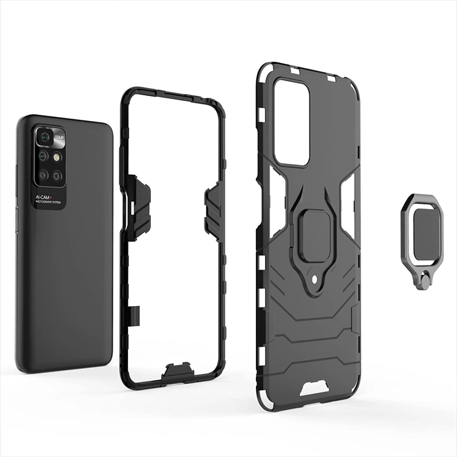 SPAZY CASE Xiaomi Mi 11i 5G Back Cover | Dual Layer Armor Defender Full Body Protective + PC Hybrid Kickstand Back Case for Xiaomi 11i 5G / Mi 11i