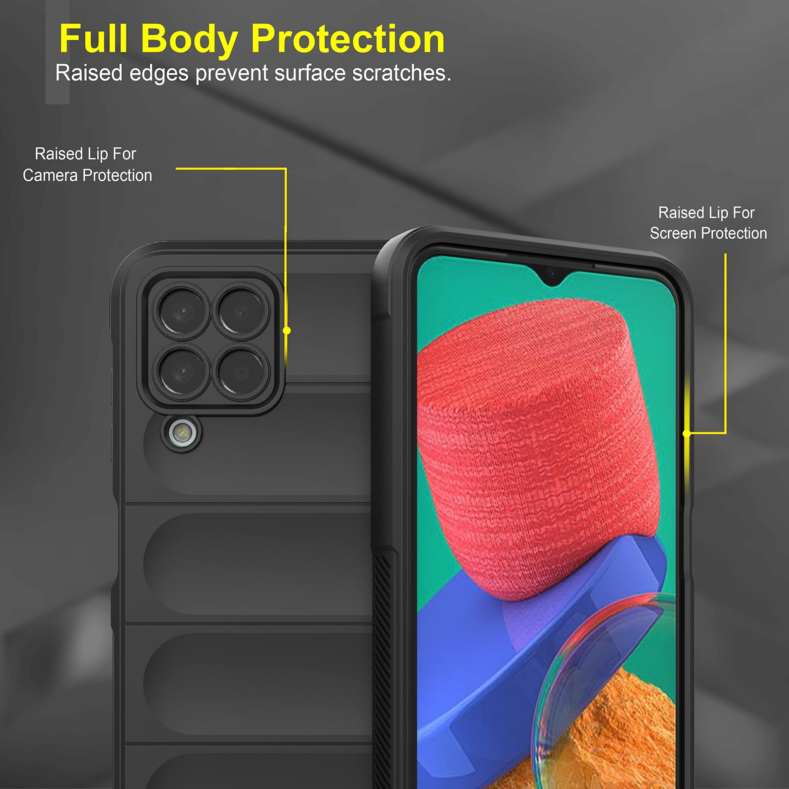Zapcase Back Case Cover for Samsung Galaxy M33 5G | Compatible for Samsung Galaxy M33 5G Back Case Cover | Liquid Silicon Case for Samsung Galaxy M33 5G with Camera Protection|Black
