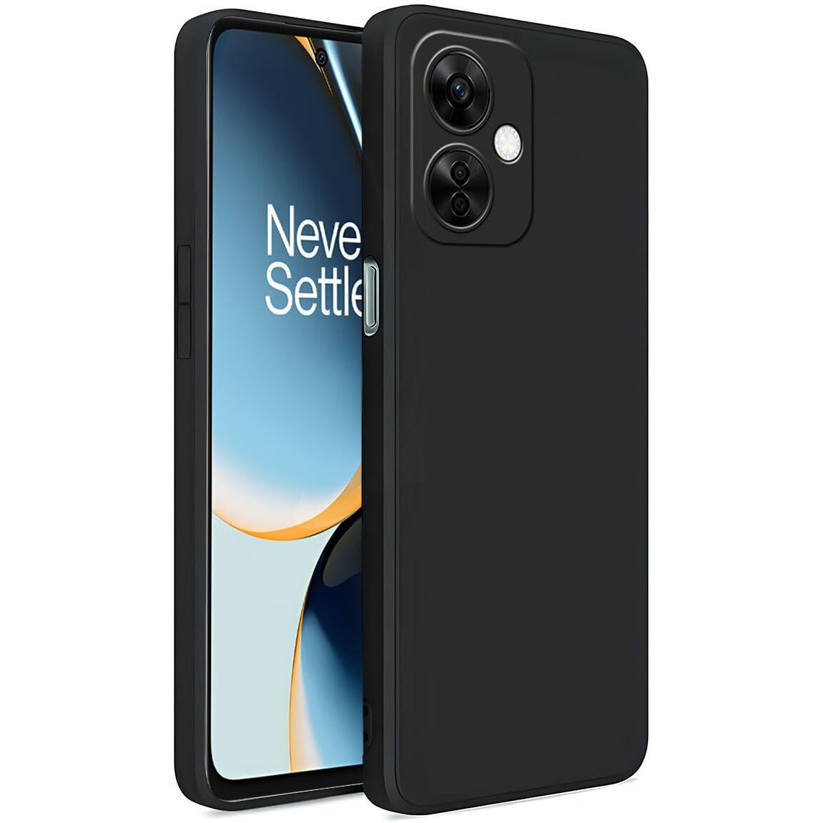 LIRAMARK Silicone Soft Back Cover Case for OnePlus Nord CE 3 Lite 5G (Black)