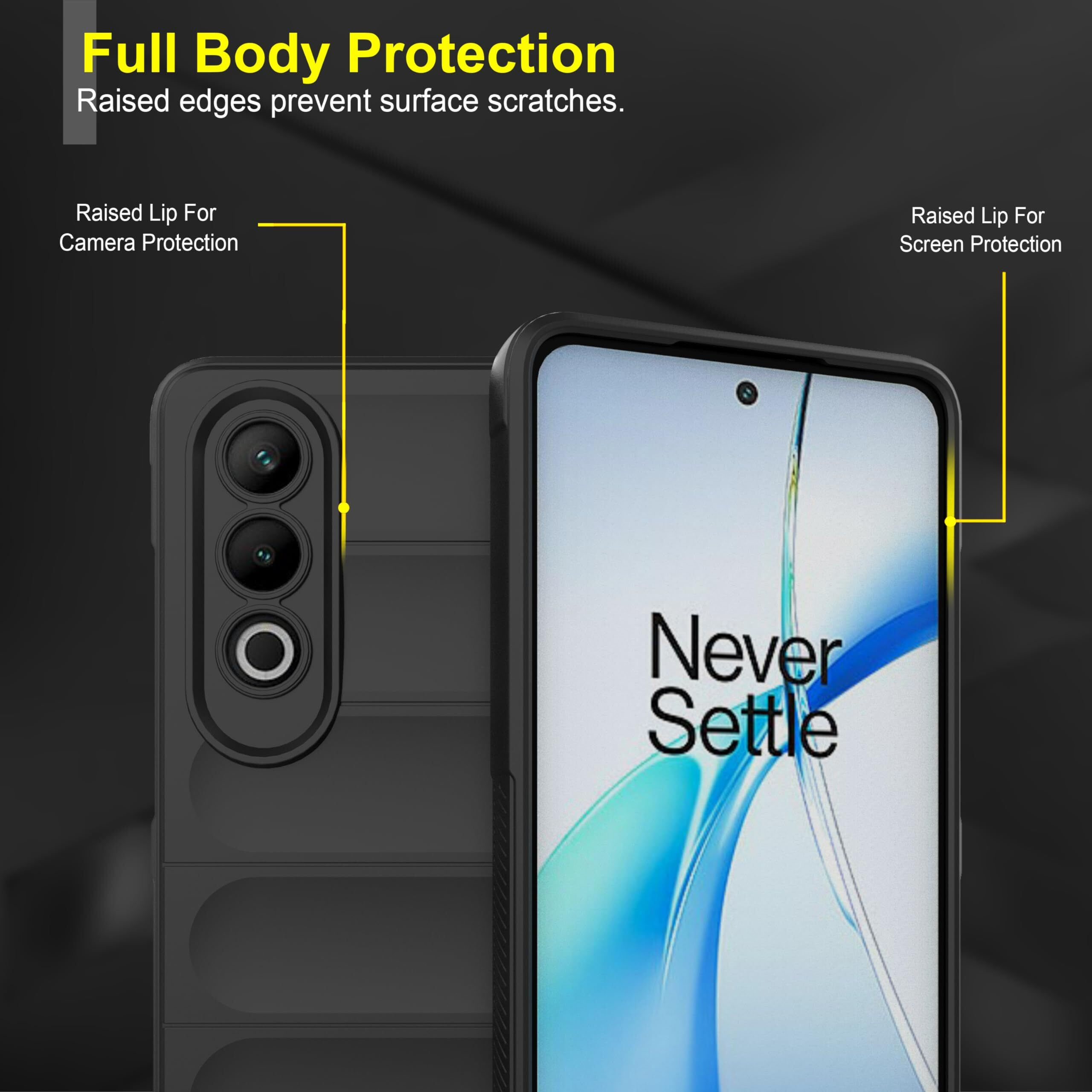 Zapcase Back Case Cover for OnePlus Nord CE 4 5G | Compatible for OnePlus Nord CE 4 5G Back Case Cover | Liquid Silicon Case for OnePlus Nord CE 4 5G with Camera Protection|Black