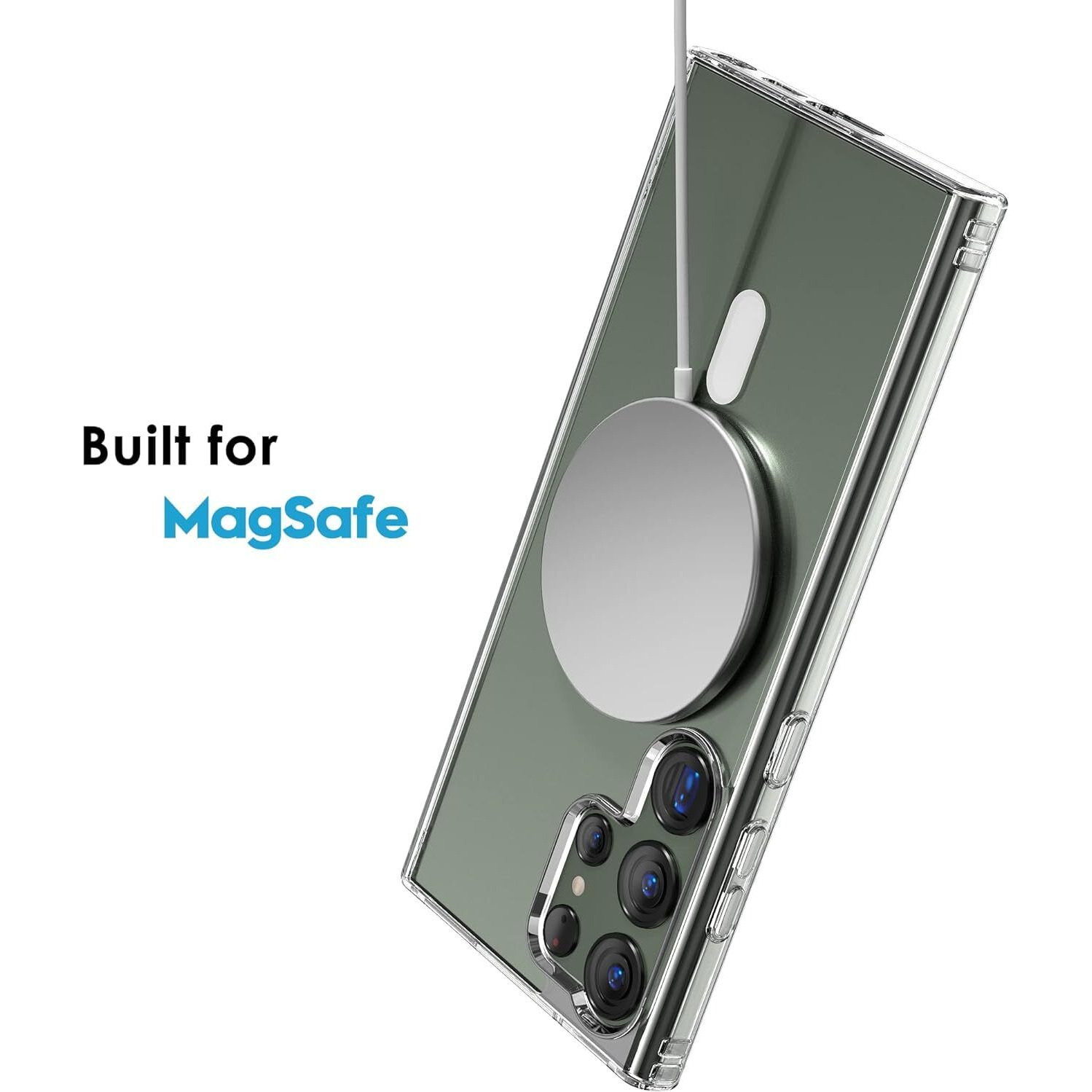 SHINESTAR Clear Case for Samsung Galaxy S23 Ultra 5G Compatible with Magnetic Charging- Premium Transparent Protective Cover with Enhanced Durability - Sleek and Slim Design (Transparent)
