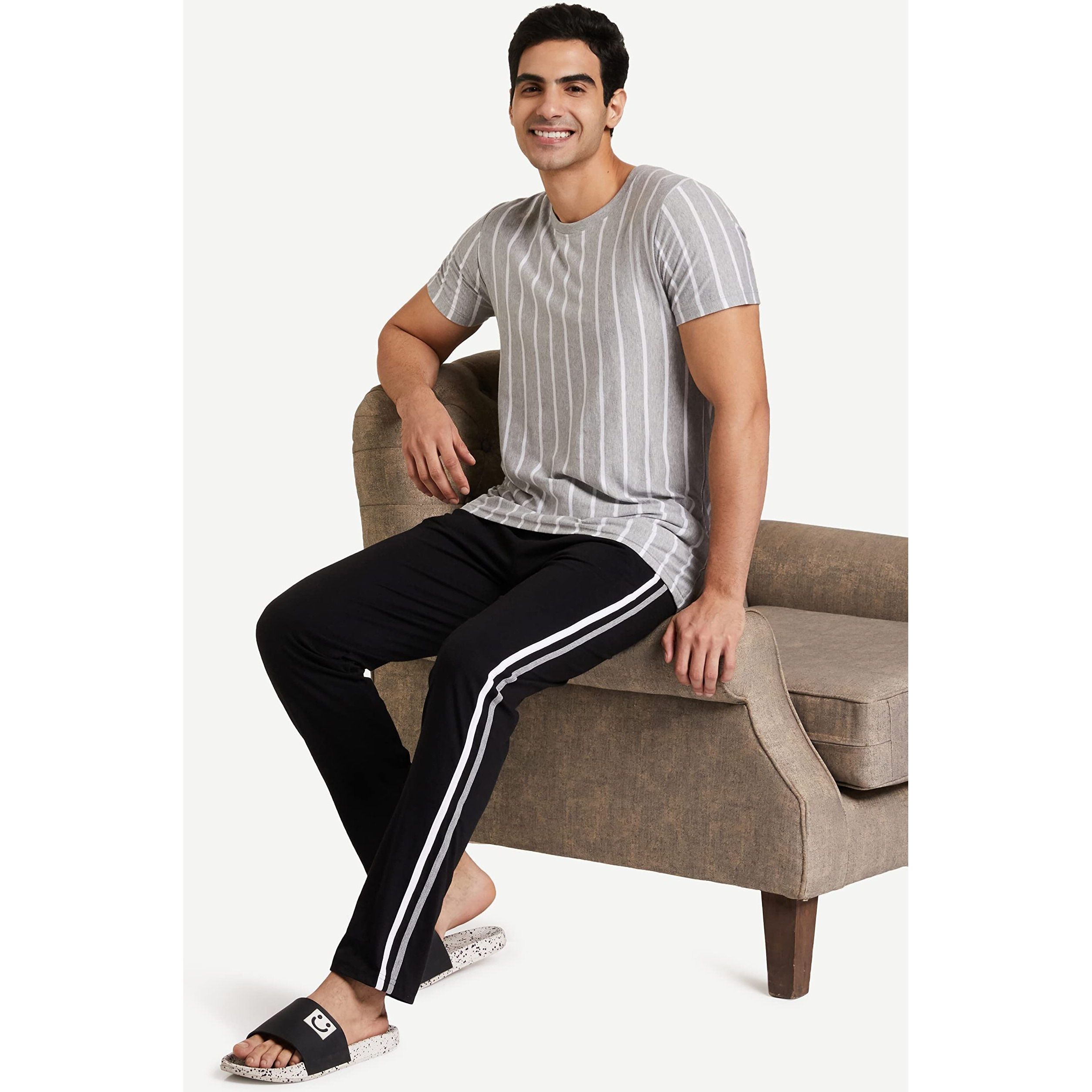 Amazon Brand - Symbol Men's Track Pant | Casual Night Wear | Sweatpants | Pajama (Sports | Gym | Yoga) - Regular Fit (Black_XL)