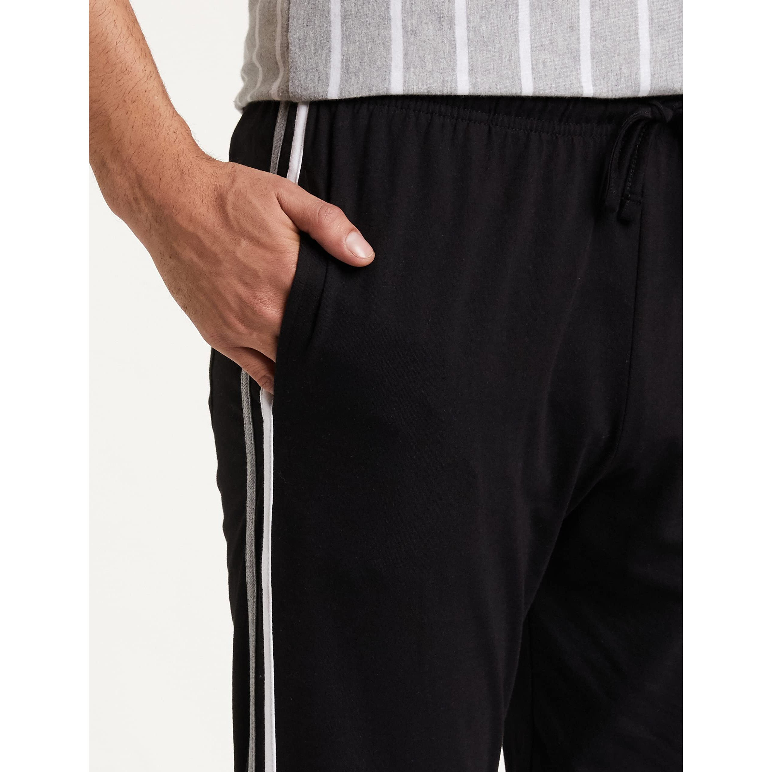 Amazon Brand - Symbol Men's Track Pant | Casual Night Wear | Sweatpants | Pajama (Sports | Gym | Yoga) - Regular Fit (Black_XL)