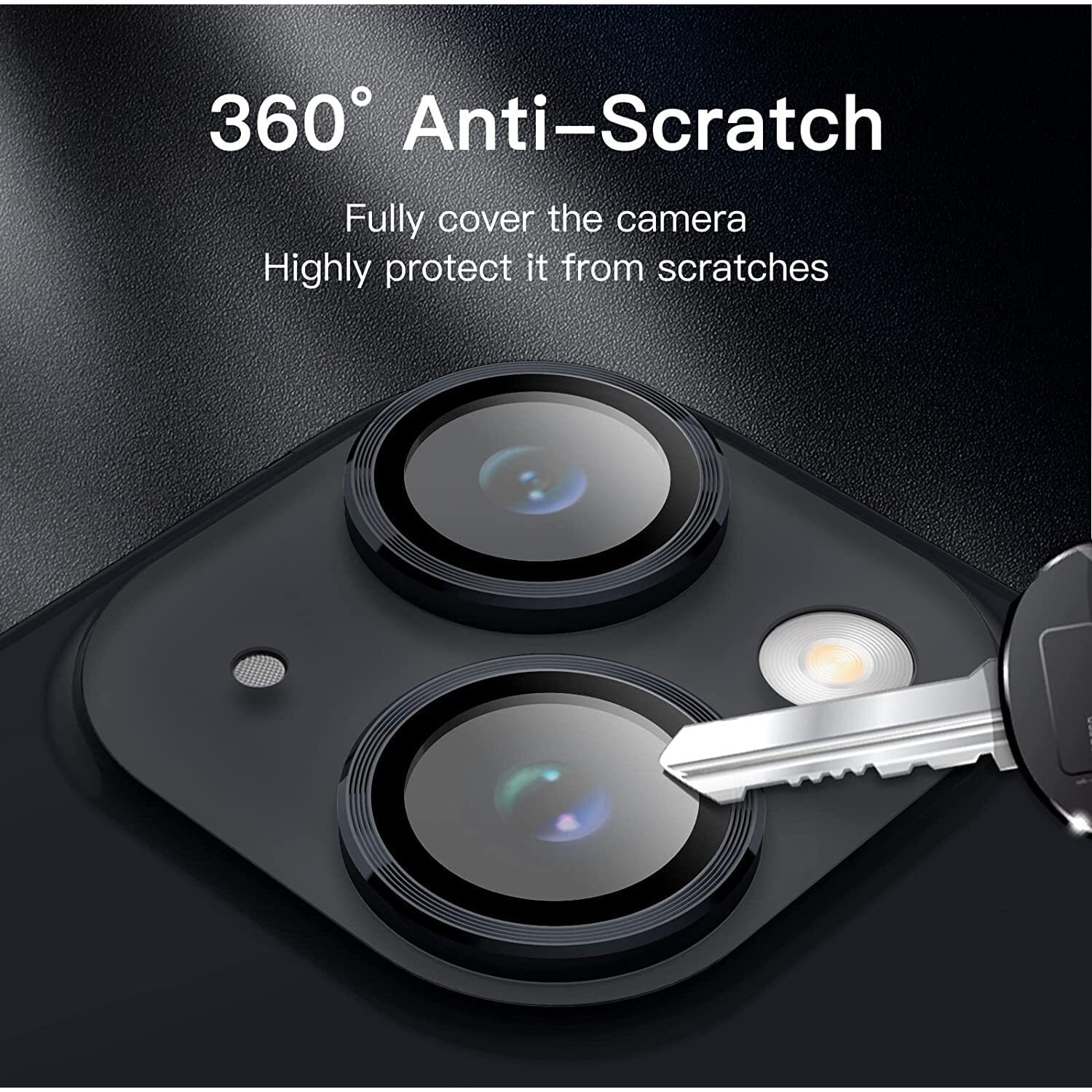 GadgetBite Camera Lens Protector for iPhone 13 6.1"& iPhone 13 Mini 5.4", Tempered Glass Camera Lens Protector Tempered Glass Lens Ring Cover Fit for iPhone 13 /iPhone 13 Mini (Black)
