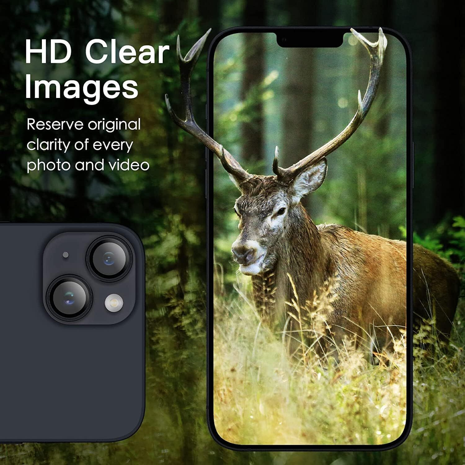 GadgetBite Camera Lens Protector for iPhone 13 6.1"& iPhone 13 Mini 5.4", Tempered Glass Camera Lens Protector Tempered Glass Lens Ring Cover Fit for iPhone 13 /iPhone 13 Mini (Black)