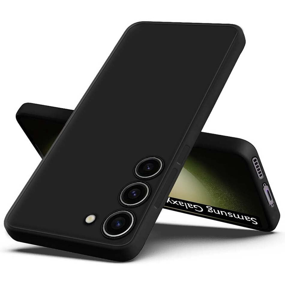 Fashionury Back Cover Case for Samsung Galaxy S23 5G | Matte Soft Silicon Flexible | Camera Bump Protection | All Side Shock Proof Rubberised Back Case Cover for Samsung Galaxy S23 5G (Black)