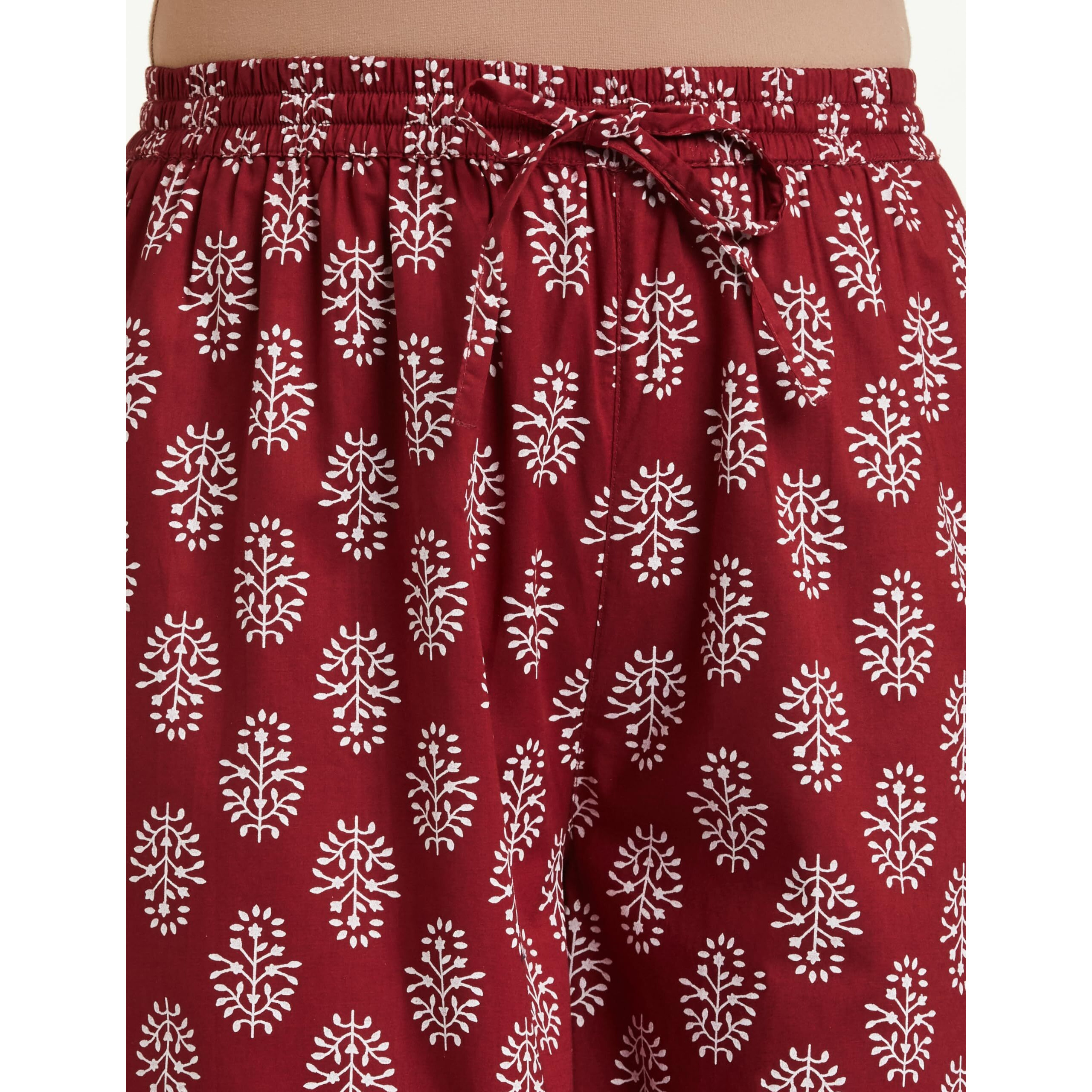 Amazon Brand - Myx Women's Relaxed Palazzo (AUR-PLZ-01_Maroon_XL)