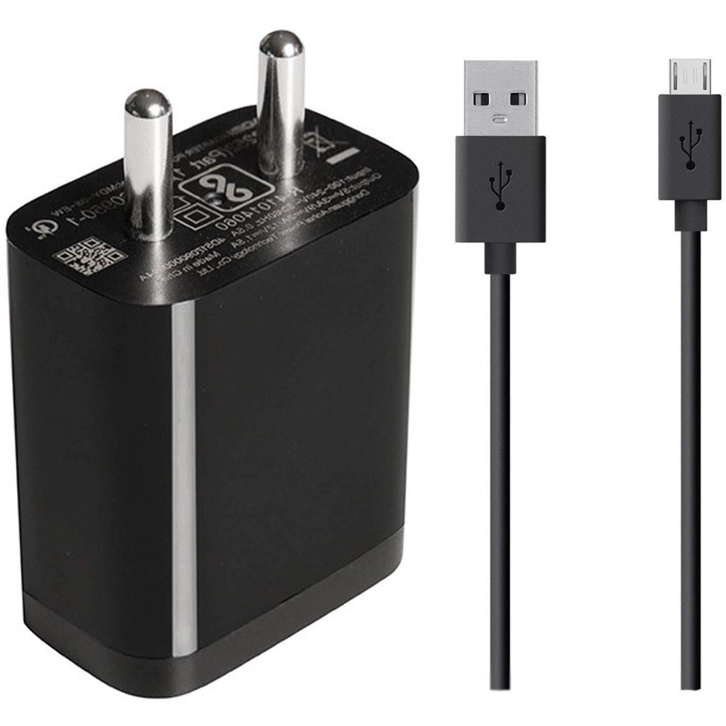 Fast Charger Xiaomi Redmi 6A/ 7A/Note 6 Pro/Redmi 5, Redmi 4, Note 5, Redmi 7, Redmi 6 Compatible Like Standard Travel Adapter with Fast Charging Data Cable Combo 5V 2.4 Amp-(Black)
