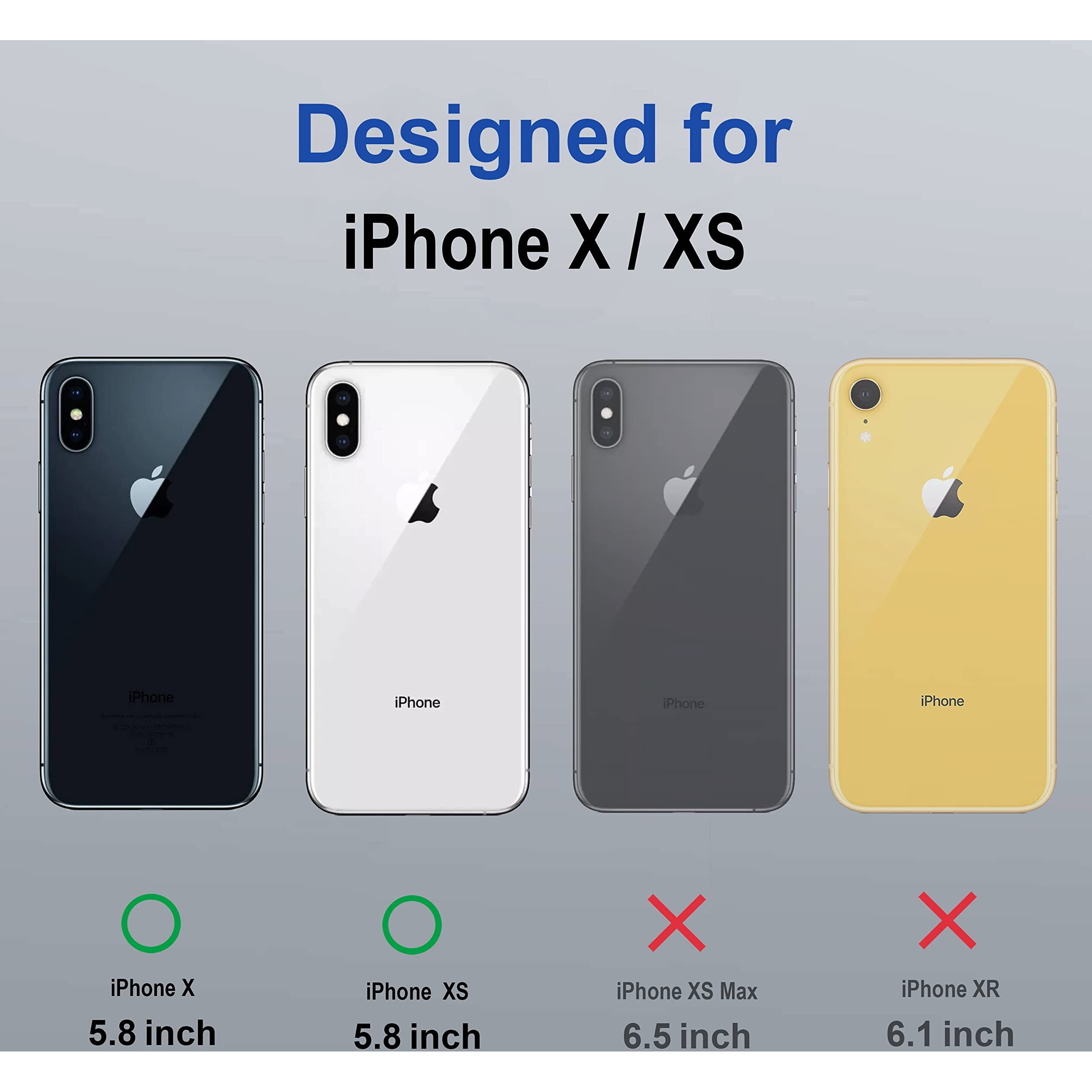 Zapcase Back Case Cover for iPhone X/iPhone Xs | Compatible for iPhone X/iPhone Xs Back Case Cover | Scratch-Resistant Back Case Cover | Black