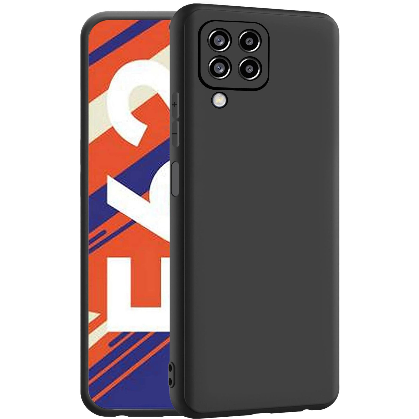 CEDO Samsung Galaxy F62 Back Cover | Camera Bump Protection & Ultra Slim | Matte Soft Silicon Shock Proof Rubberised Back Case Cover (Black)