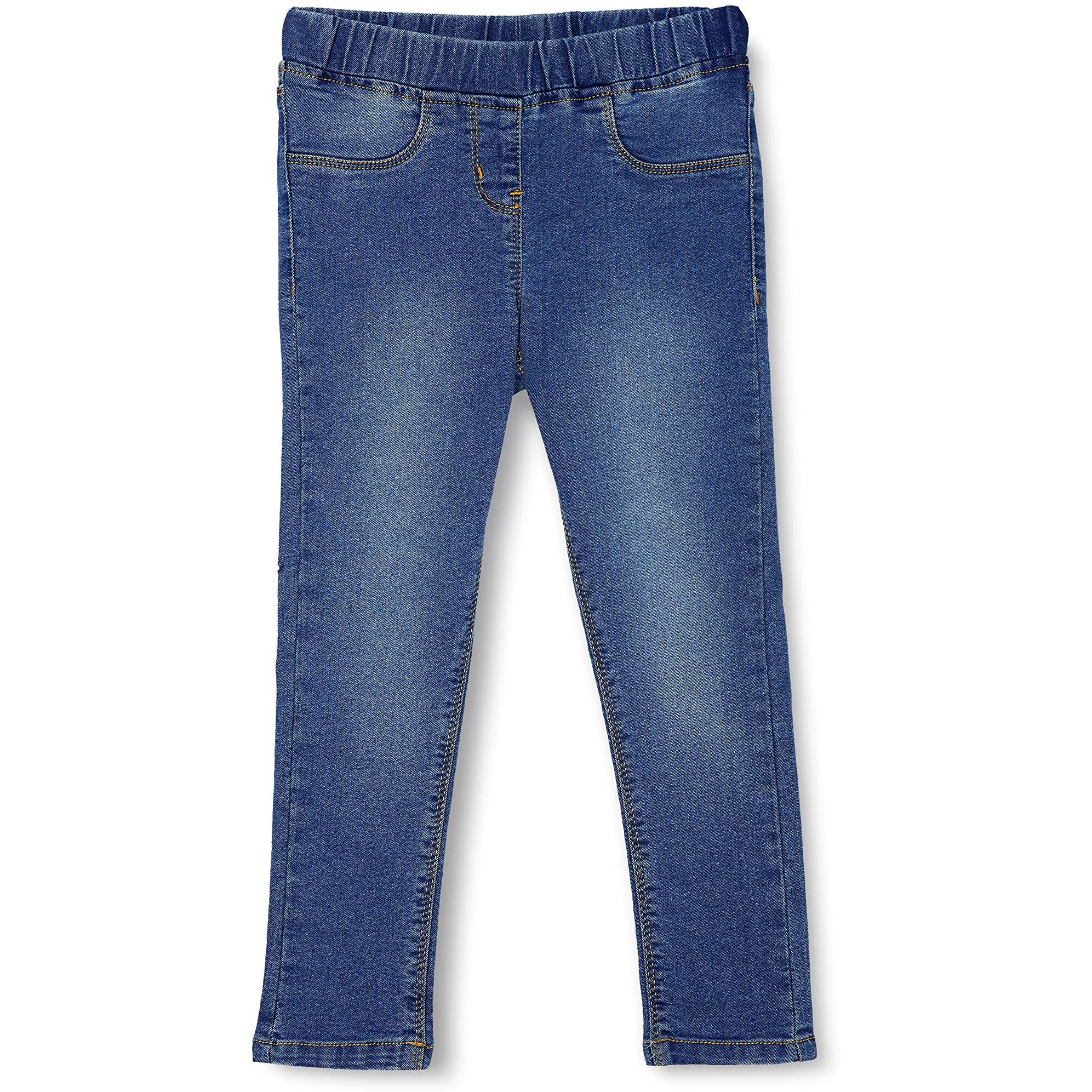 Amazon Brand - Jam & Honey Girls Elasticated Slim Fit Denim Jeans (Jegging) Med Blue