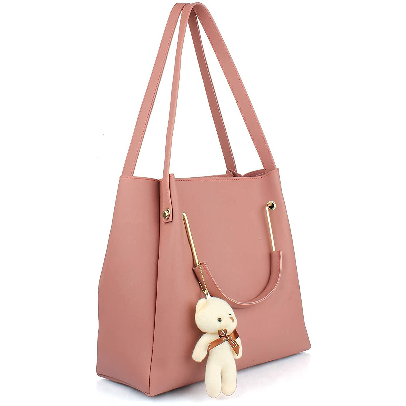 Mammon women's pink handbag combo (set of 4)