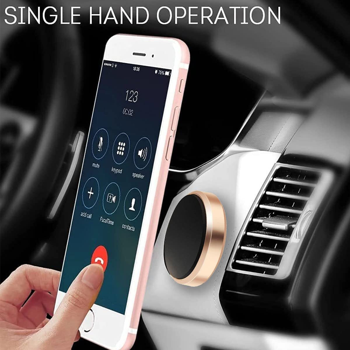 LIRAMARK Universal Magnetic Car Mount Holder Stand for Dashboard/Home & Table Compatible with All Smart Phones and Mobiles