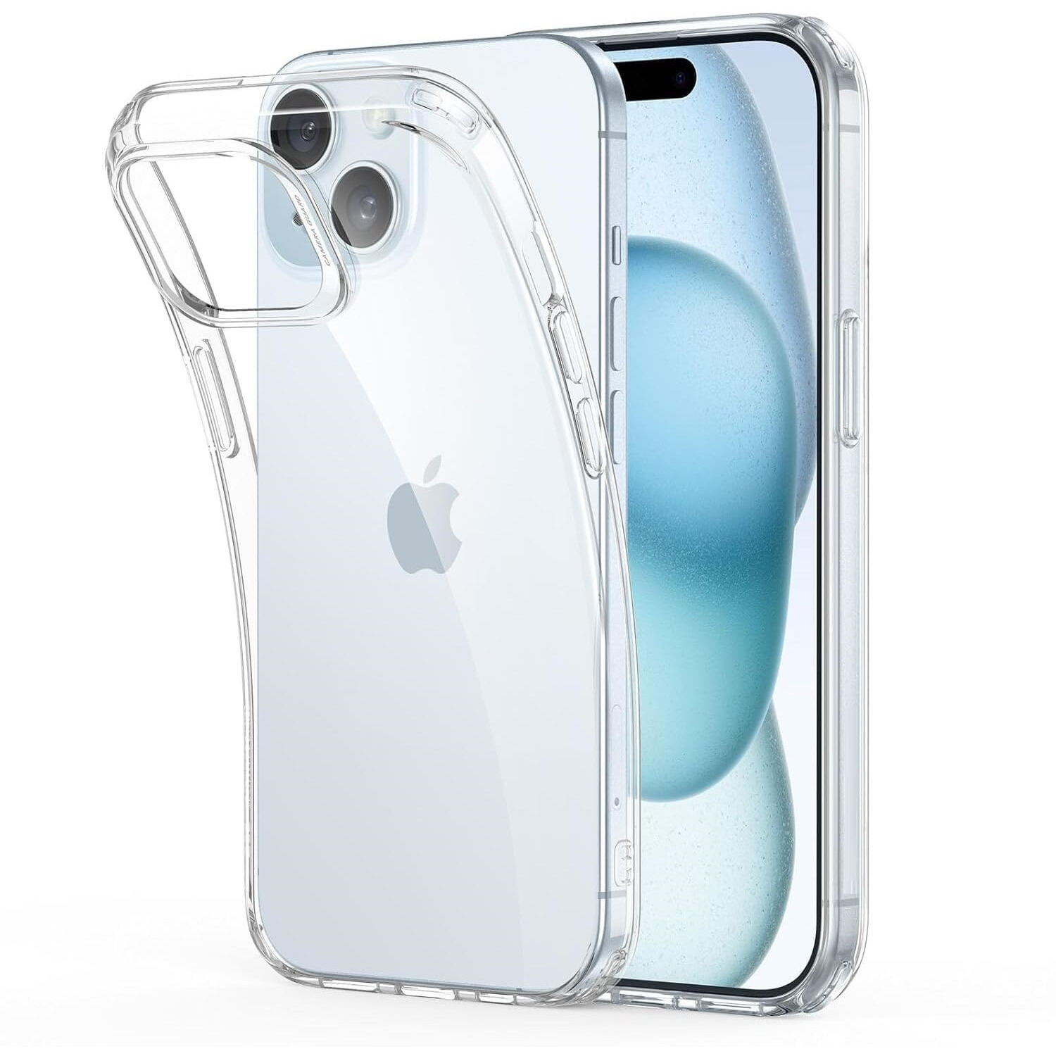 ZedGear Case for iPhone 15 Plus Silicone Case Clear Transparent Shockproof Scratch Resistant Protective Phone Soft Silicone Slim Cover for iPhone 15 Plus (Transparent)