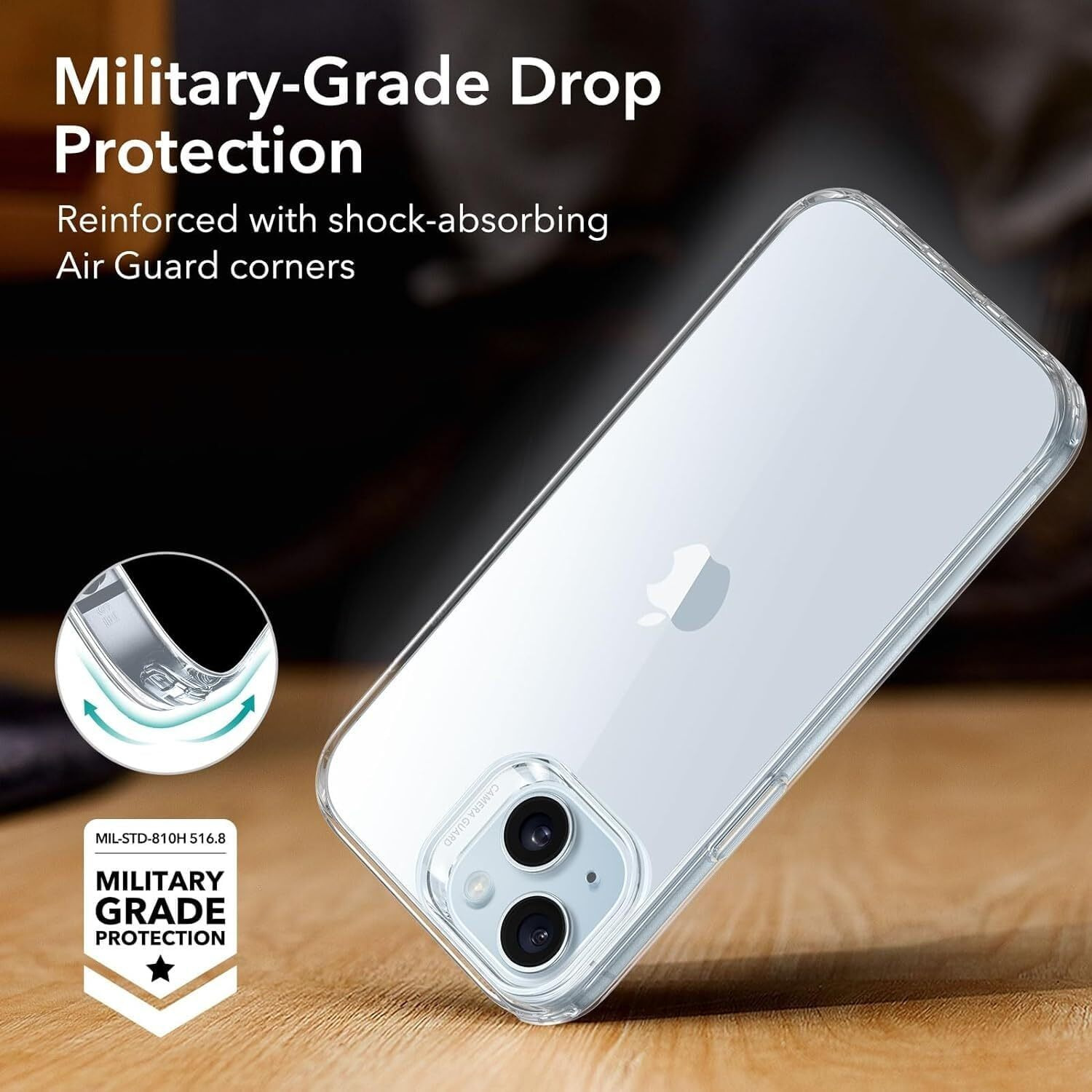 ZedGear Case for iPhone 15 Plus Silicone Case Clear Transparent Shockproof Scratch Resistant Protective Phone Soft Silicone Slim Cover for iPhone 15 Plus (Transparent)
