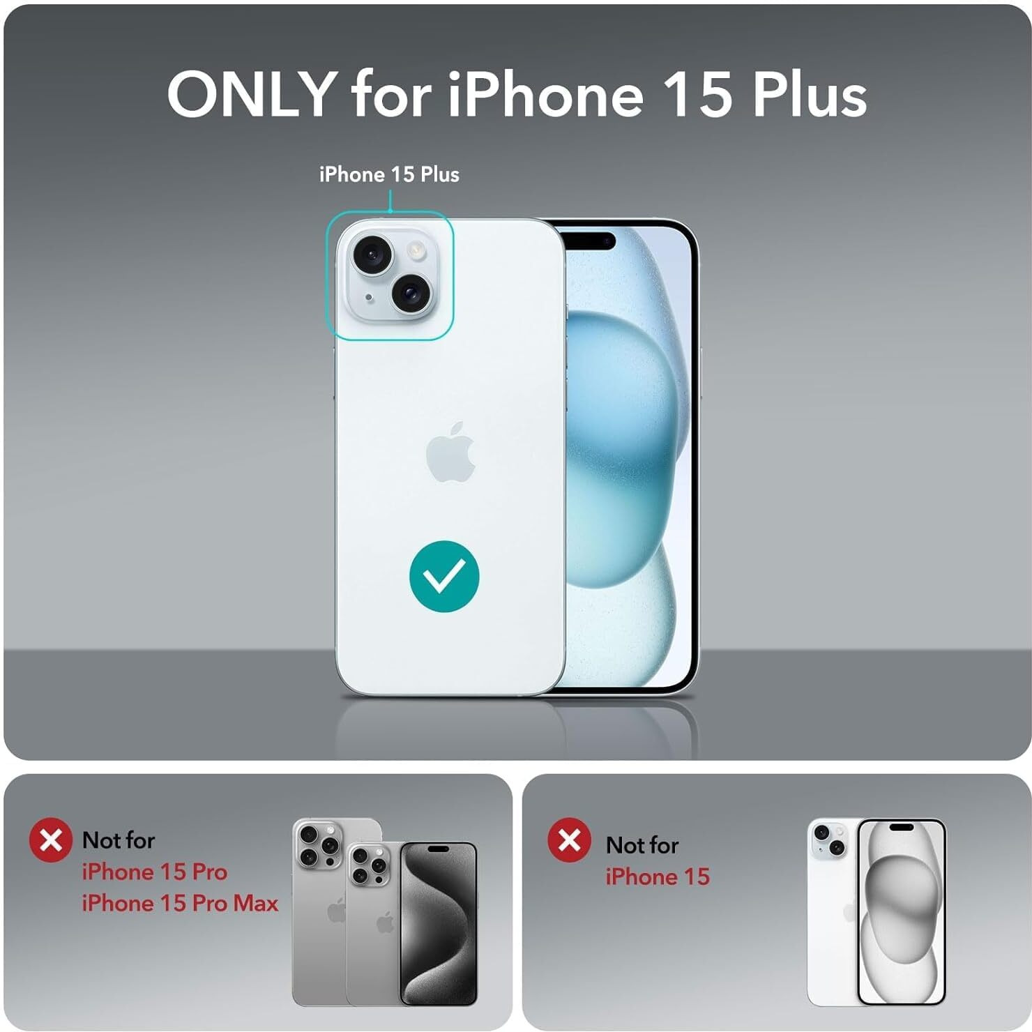 ZedGear Case for iPhone 15 Plus Silicone Case Clear Transparent Shockproof Scratch Resistant Protective Phone Soft Silicone Slim Cover for iPhone 15 Plus (Transparent)