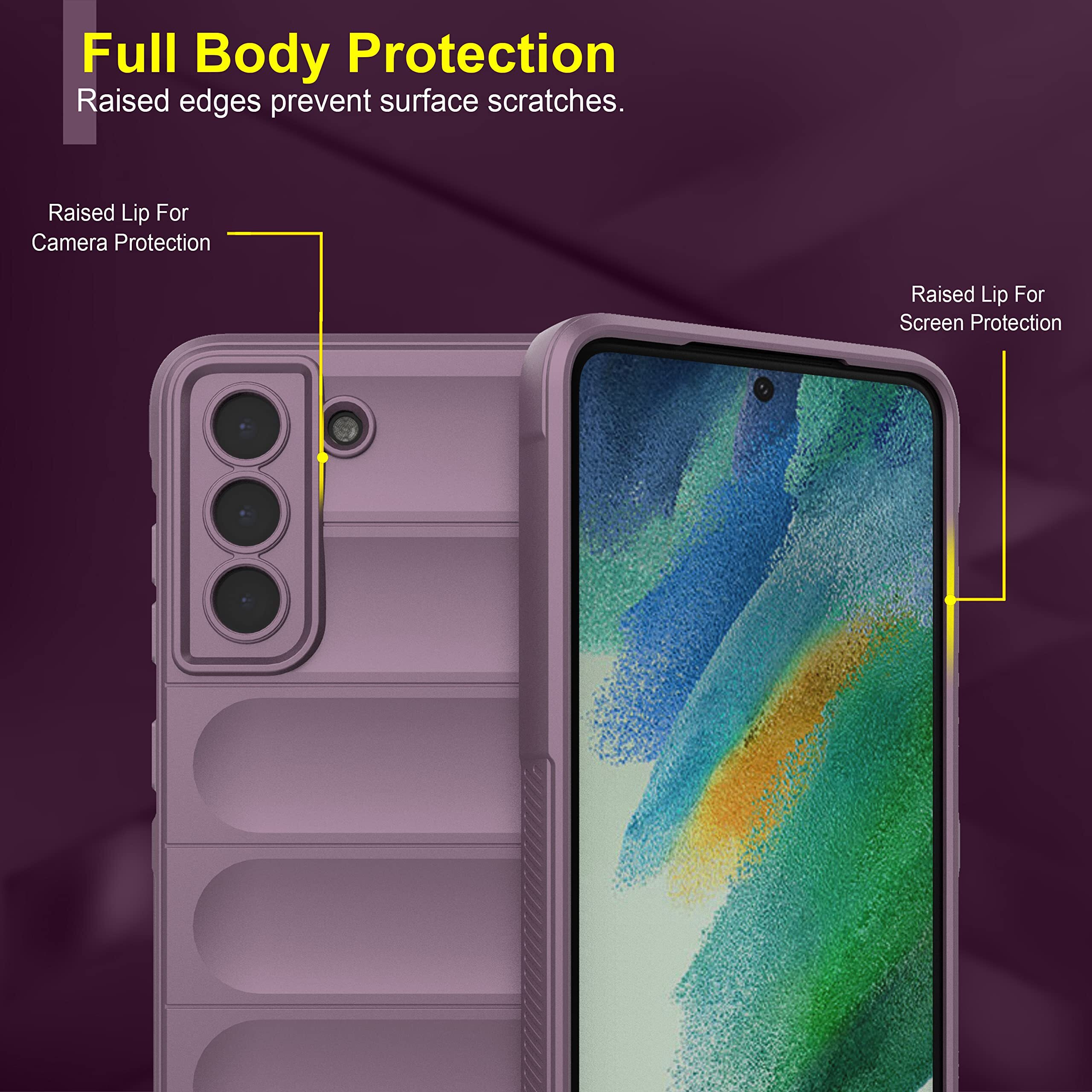 Zapcase Back Case Cover for Samsung Galaxy S21 FE 5G | Compatible for Samsung Galaxy S21 FE 5G Back Cover | Liquid Silicon Case for Samsung Galaxy S21 FE 5G with Camera Protection |Lavender