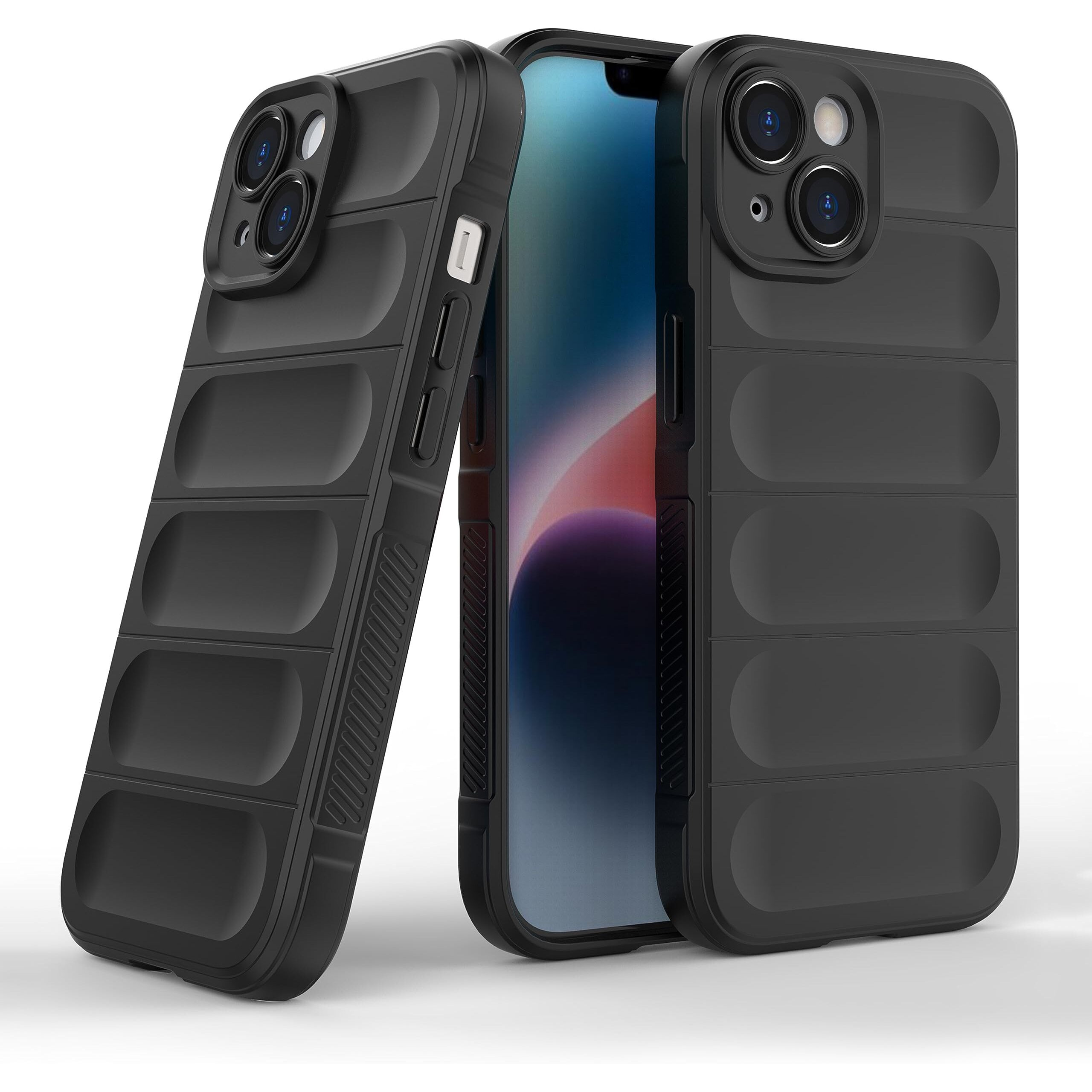 Zapcase Back Case Cover for iPhone 15 | Compatible for iPhone 15 Back Case Cover | Liquid Silicon Case for iPhone 15 with Camera Protection|Black
