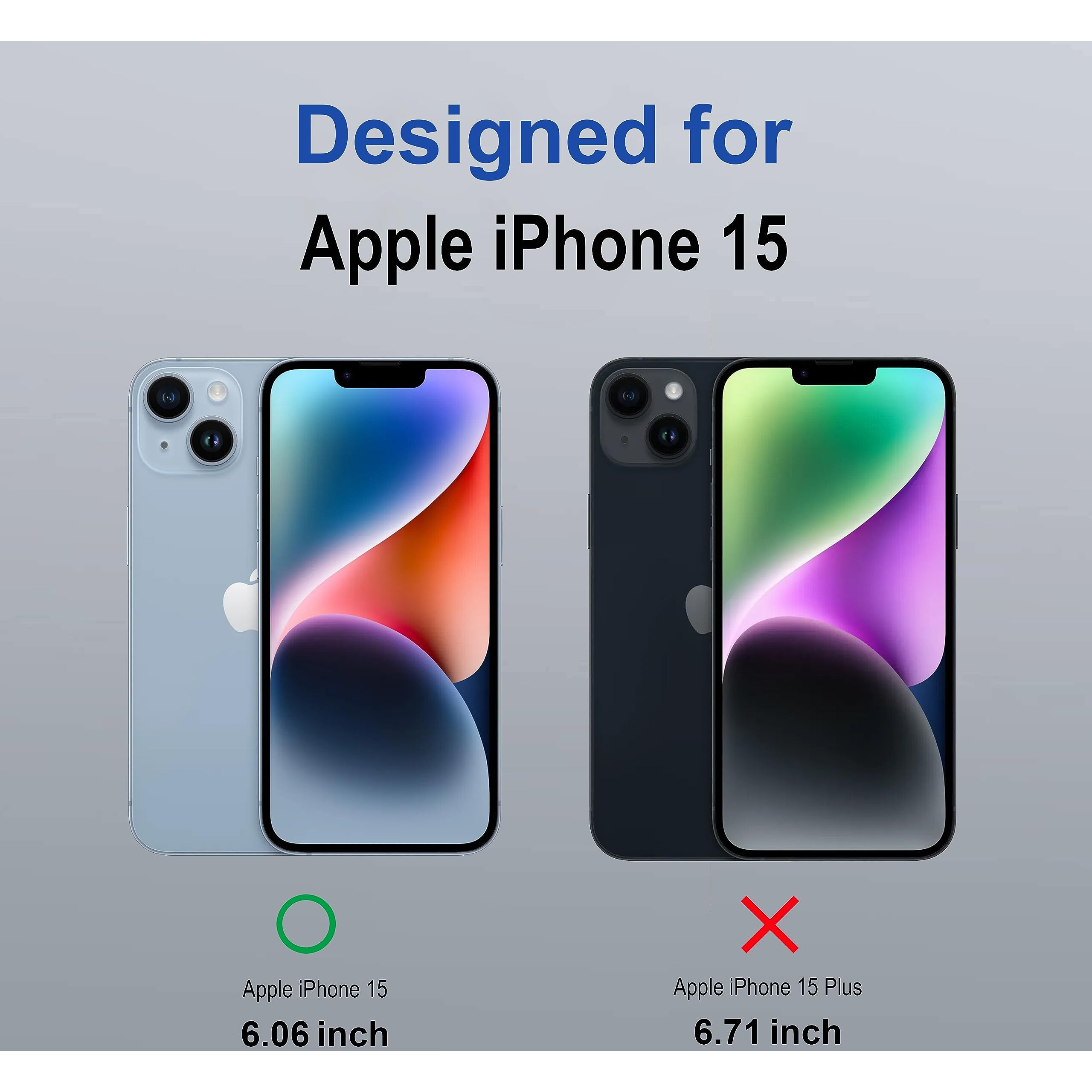 Zapcase Back Case Cover for iPhone 15 | Compatible for iPhone 15 Back Case Cover | Scratch-Resistant Back Case Cover | Black