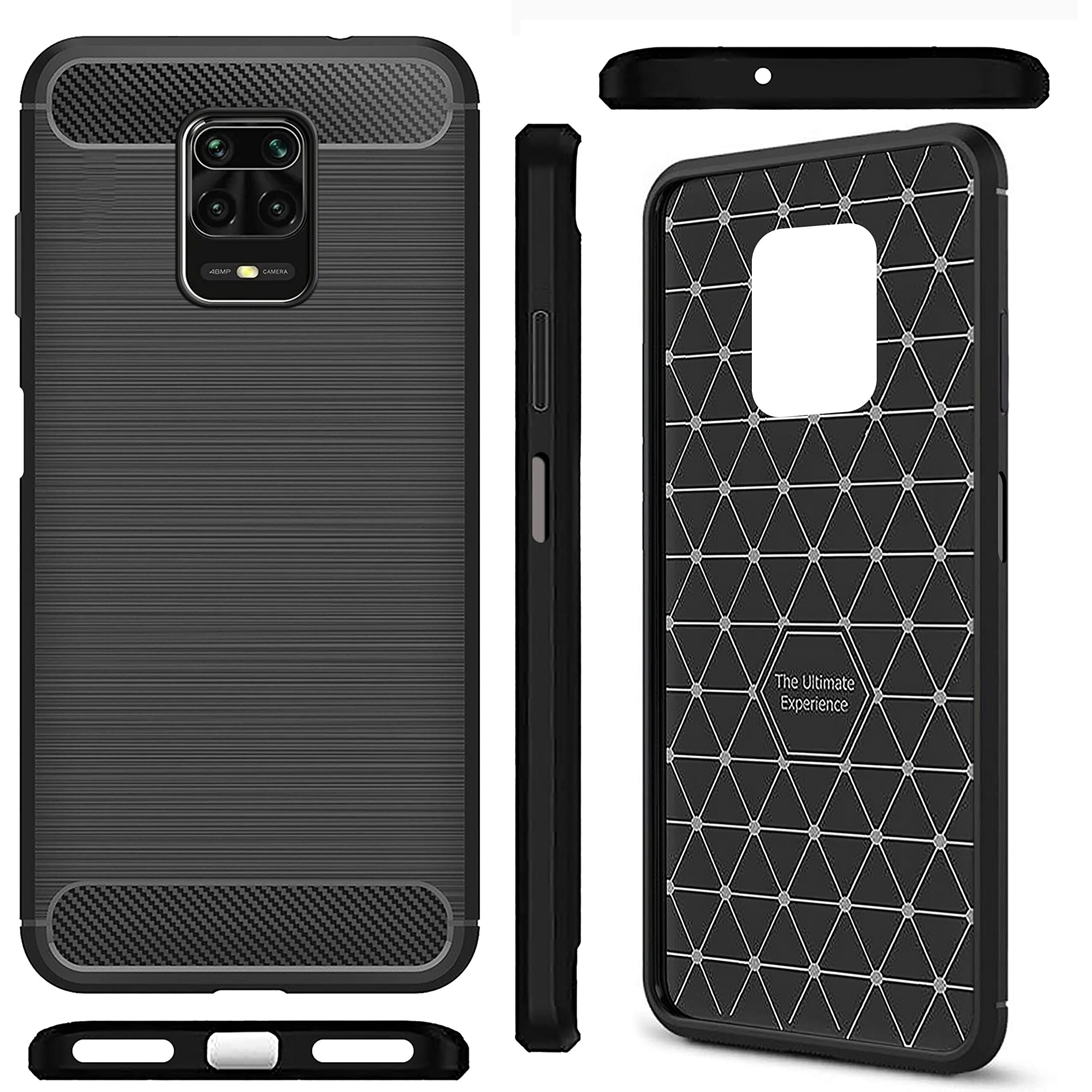 Zapcase Back Cover Case for Mi Redmi Note 9 Pro/Redmi Note 9 Pro Max/Poco M2 Pro/Redmi Note 10 Lite | 360 Degree Protection | Soft and Flexible (TPU | Matte Black)