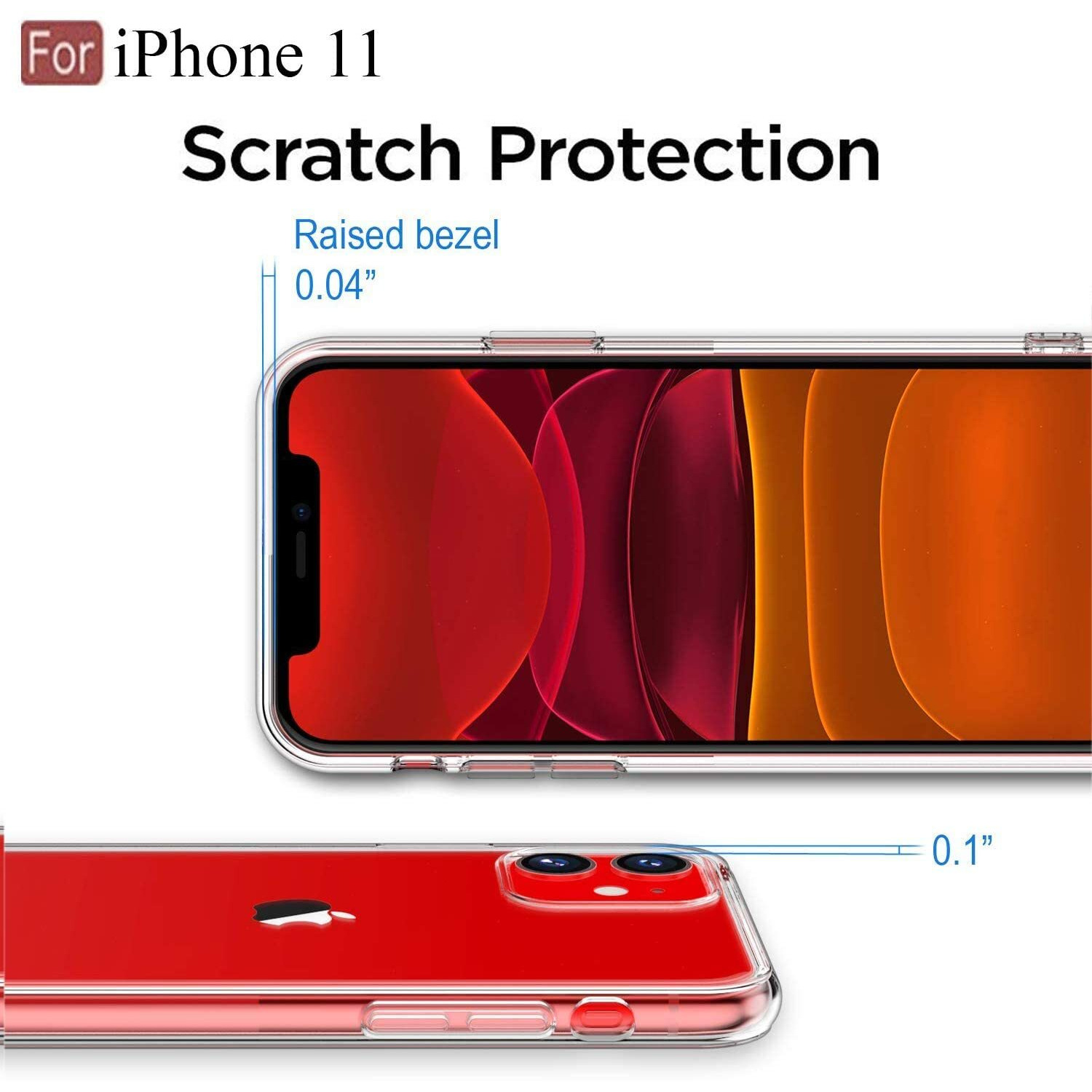 Prolet Case for iPhone 11 Case Clear Transparent Shockproof Protective Phone Soft Silicone Slim Cover for iPhone 11 (Transparent)