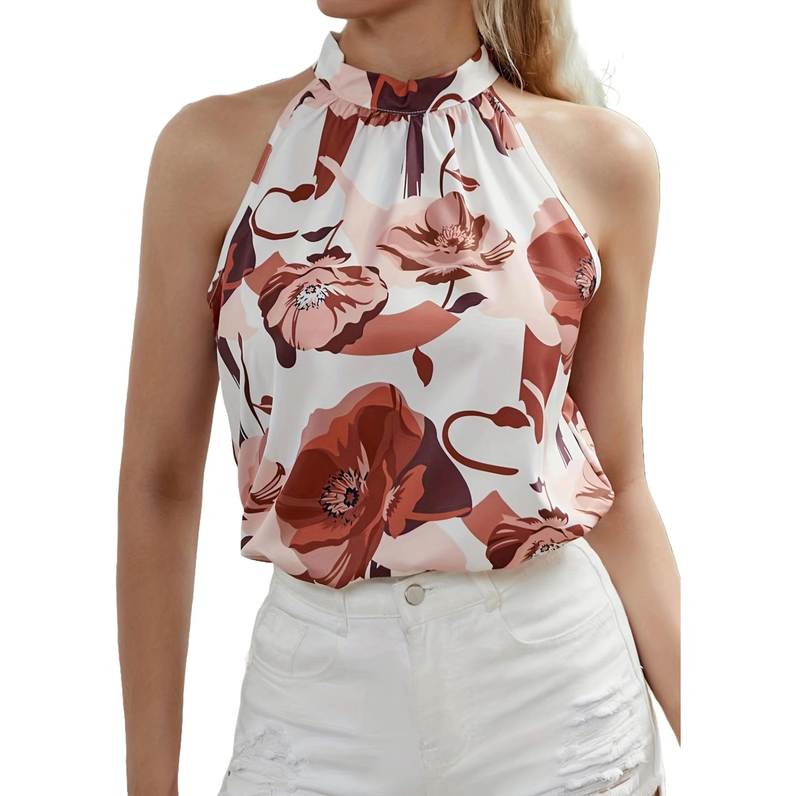 Bollyclues Women's Printed Rayon Shirt Top for Women | Western Shirt for Women Stylish Latest | Office Wear Crop Top Blouse(TO-04)