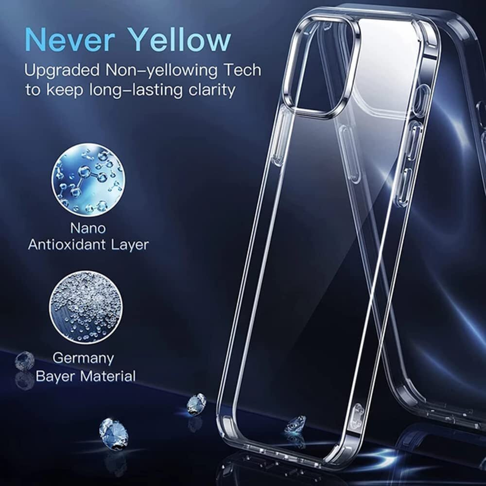 ZedGear Case for iPhone 13 Silicone Case Clear Transparent Shockproof Scratch Resistant Protective Phone Soft Silicone Slim Cover for iPhone 13 (Transparent)