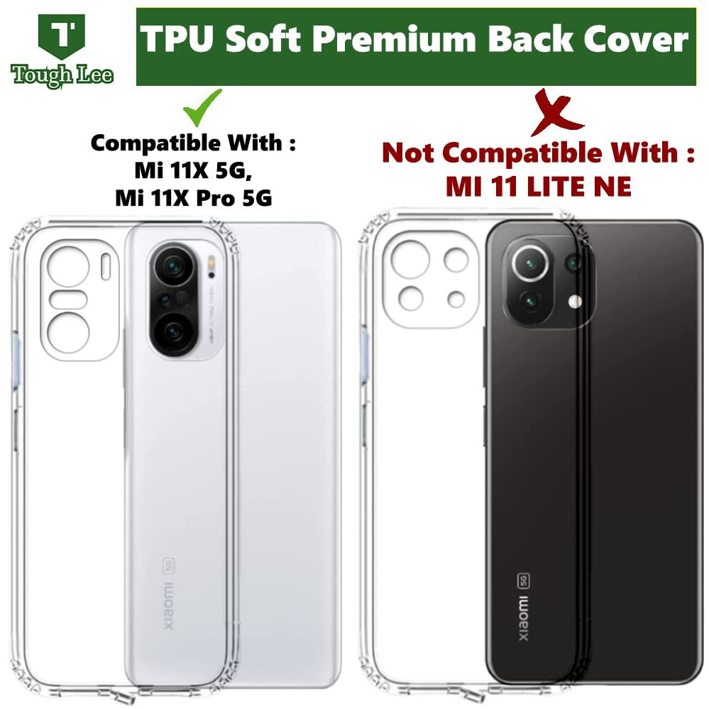 Tough Lee Basic Case for Mi 11X 5G (Thermoplastic Polyurethane_Clear)